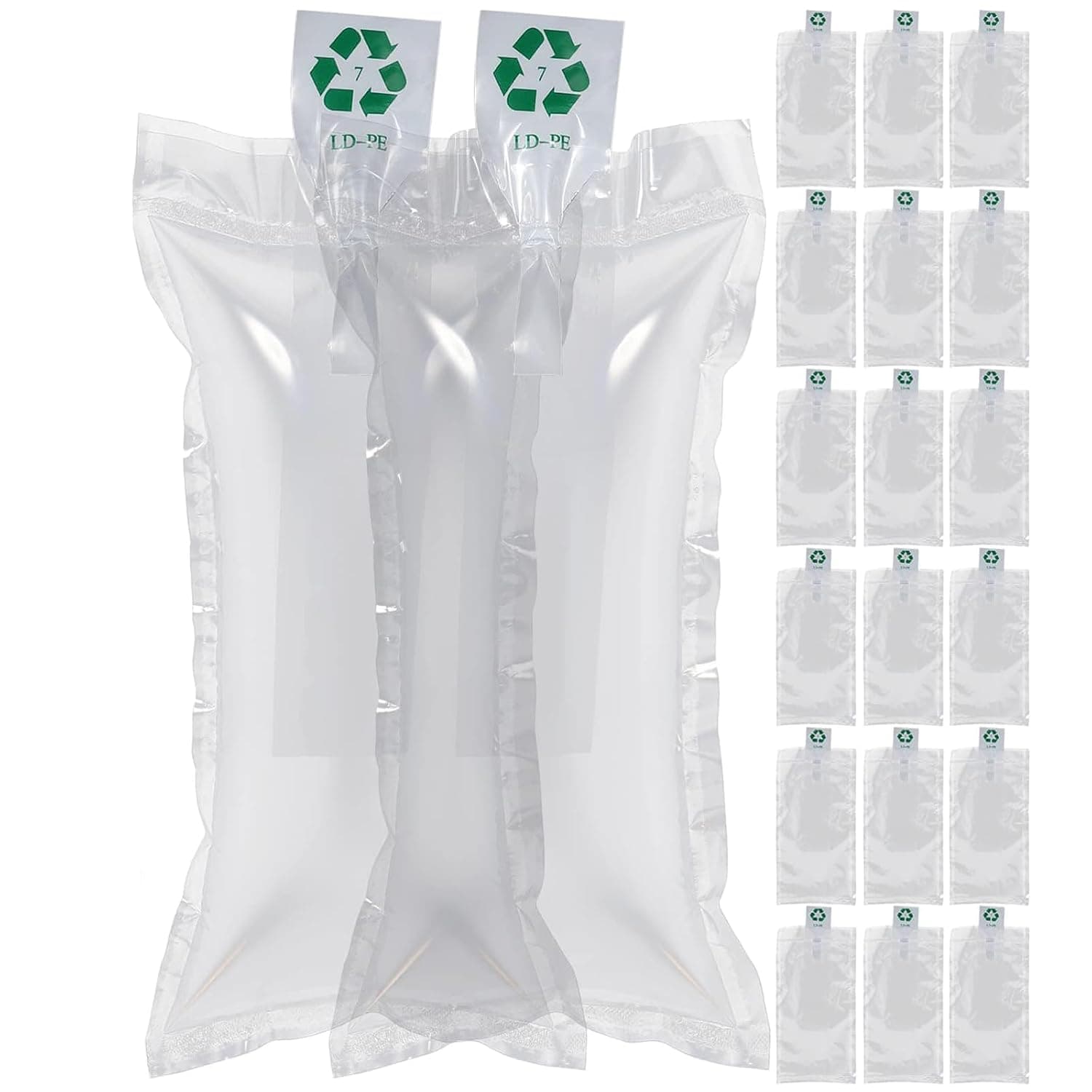 X spring Air Cushion Bags, 100PCS Inflatable Air Pillows, 10x20 CM Air Bubble Bags, Shockproof Air Cushion Film Blocking Wrap Bag for Mailing Shipping Packaging