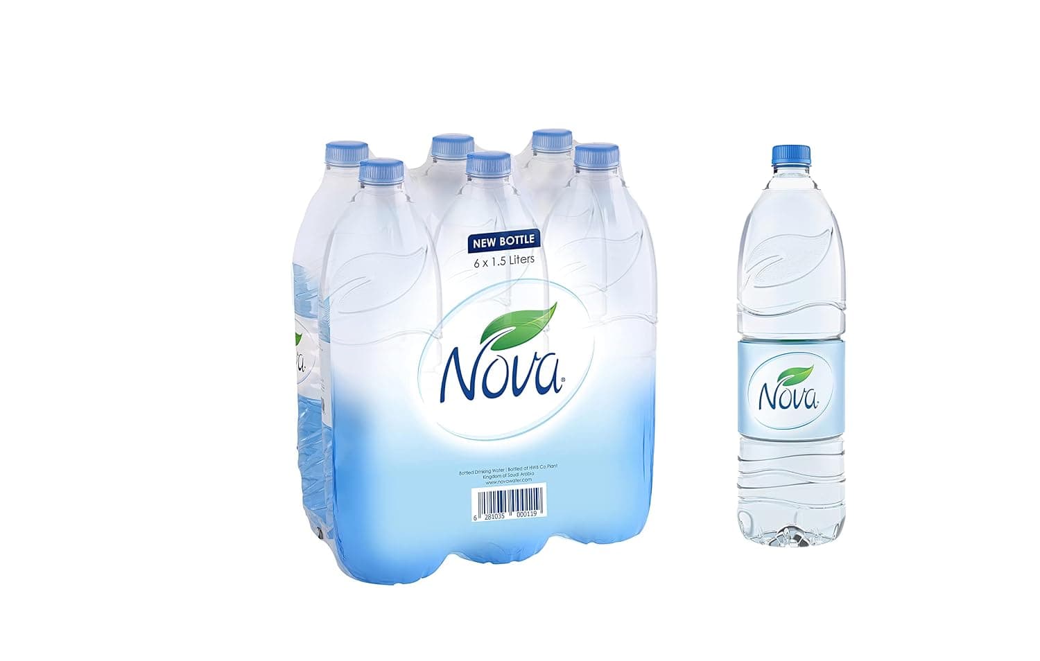 Nova bottled water shrink, 6x1.5 ltr