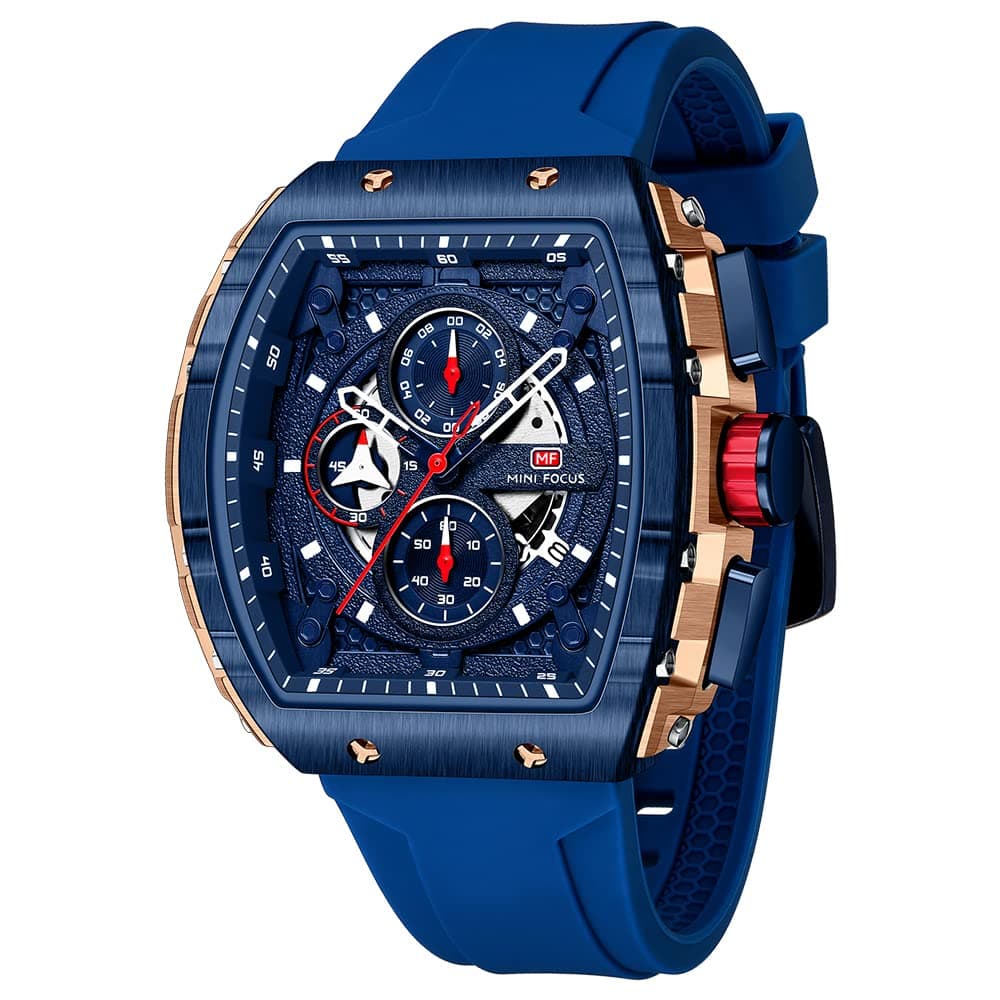 Mini Focus Men's Watch Fashion Sport Wrist Watches (Chronograph/Waterproof/Luminous/Calendar) Silicon Strap Quartz Watch for Men