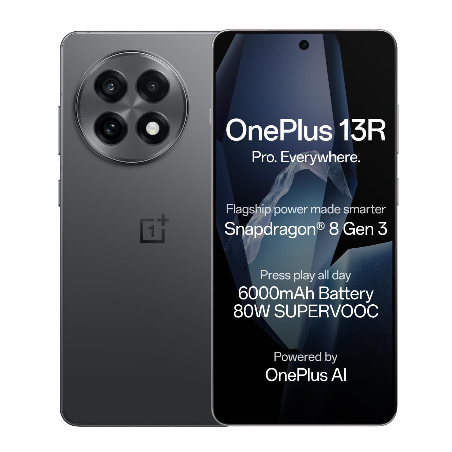 OnePlus 13R, 5G Dual Sim, Indian Version (Nebula Noir, 12GB+256GB)