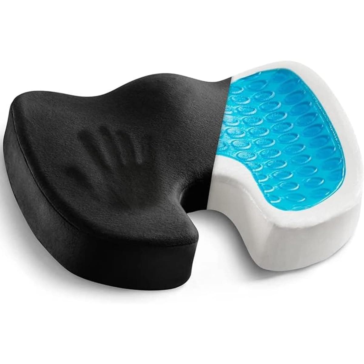 AMINAC Office Chair Seat Cushion, Cooling Gel Enhanced Memory Foam Cushion for Long Sitting—For Back, Tailbone Support, Office Chair, Car Seat, and more