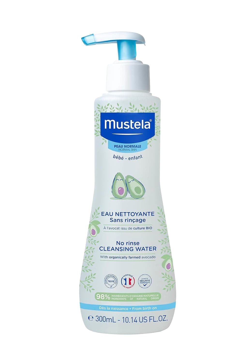 Mustela No-rinse cLeansing Water with Organic Avocado, 300 ml