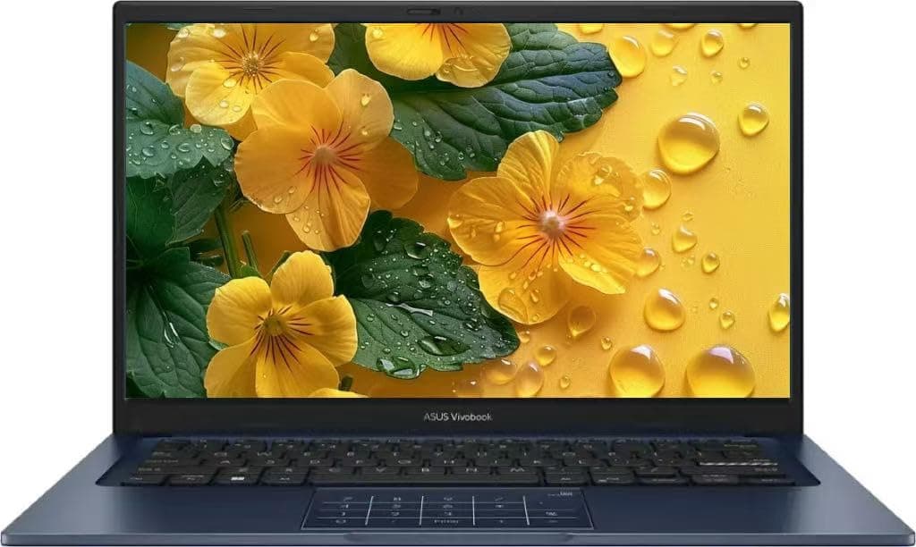ASUS Vivobook 14 Laptop, 14" FHD (1920x1080) LED Display, Intel i5-1334U, 10-Core, 12GB DDR4 RAM, 256GB PCIe SSD, HDMI, Quiet Blue, Windows 11 Home, TWE Mouse Pad