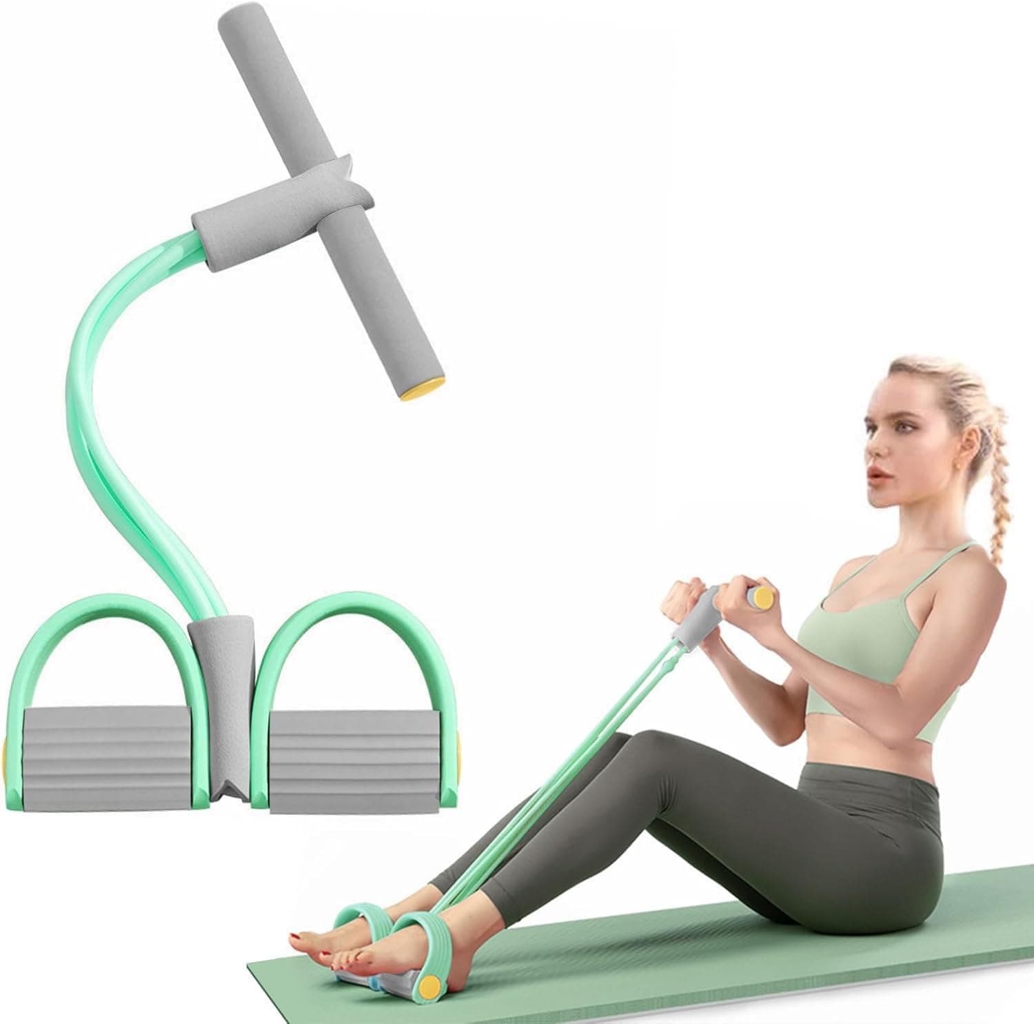 Yelajoy Professional Pedal Puller Resistance Bands - Multifunctional Fitness Rope for Abs,Waist & Leg Training | Home Gym Equipment for Stretching & Slimming