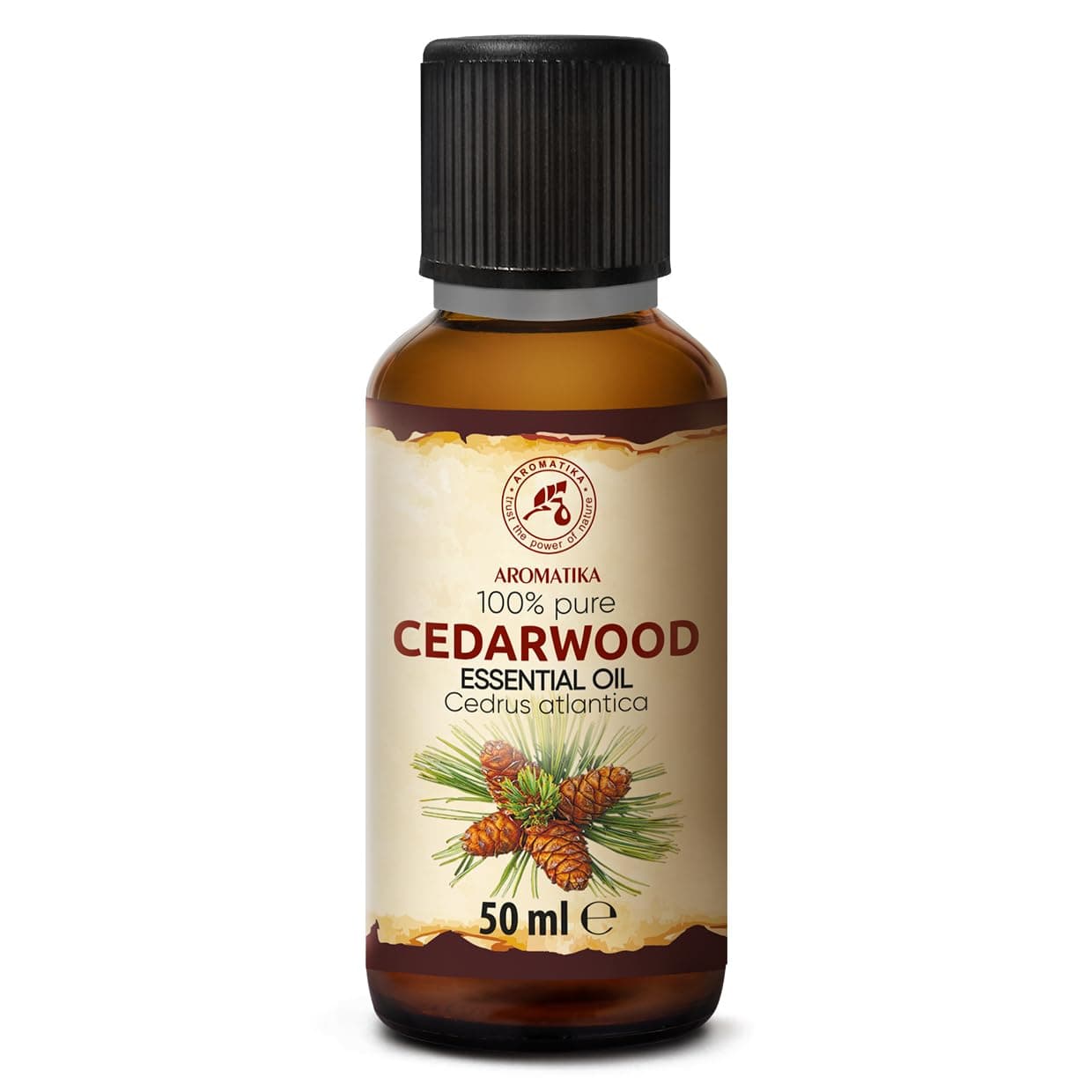 Cedarwood Essential Oil 50ml - Cedrus Atlantica - Natural and Pure - Essential Oils for Diffusers - Home Fragrances - Soaps and Candles - Sauna - Fresh Aroma - Aromatherapy