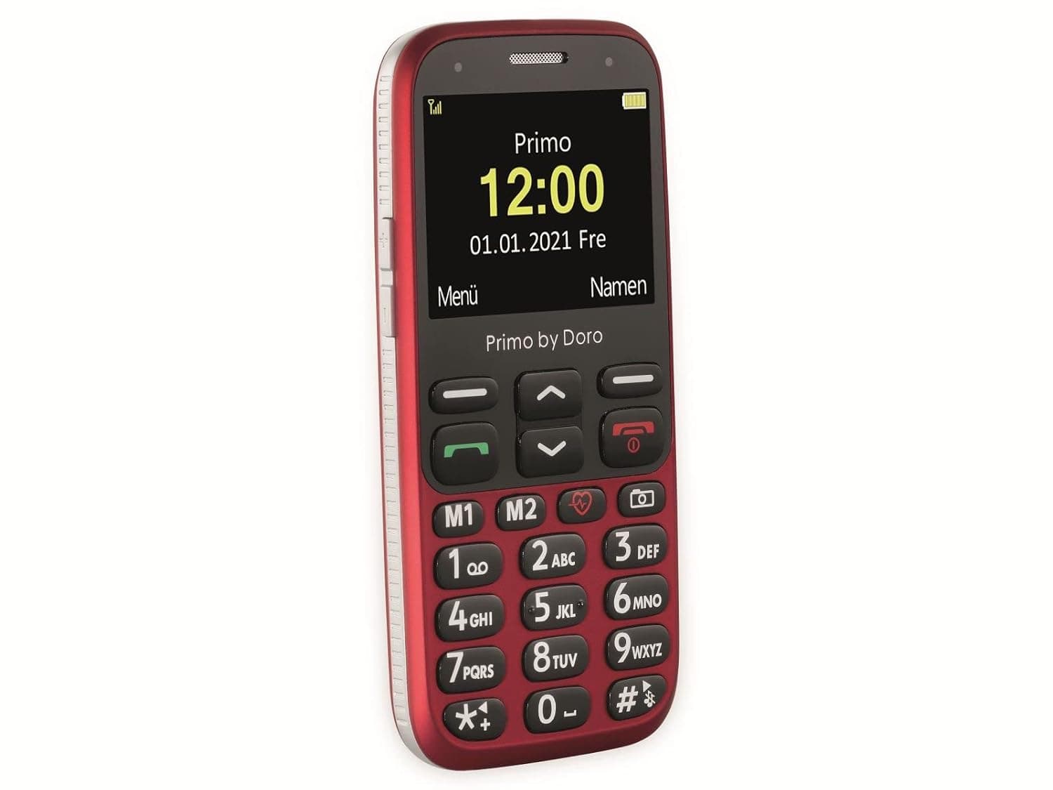Doro Primo 368 Single-SIM (GSM Only | No CDMA) Factory Unlocked 2G Cellphone (Red) - International Version