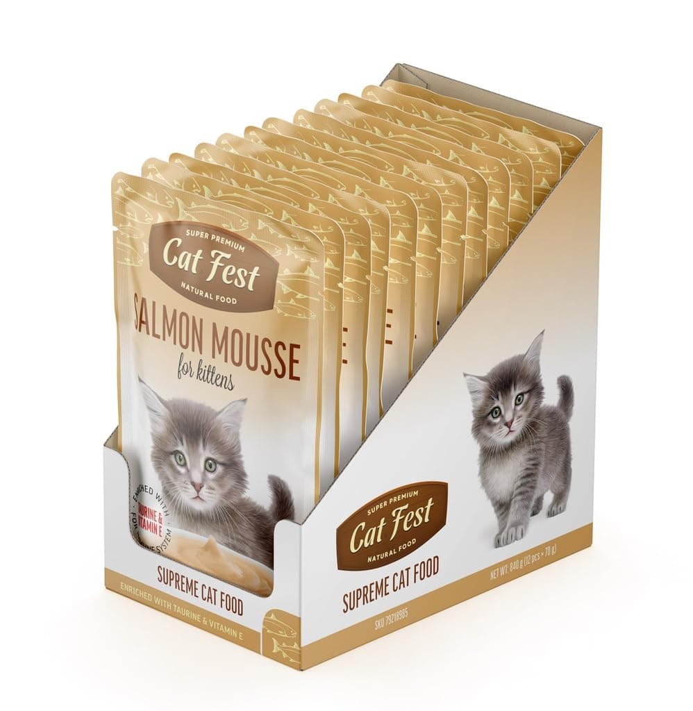 Cat Fest Salmon Mousse For Kittens 70gx12pcs