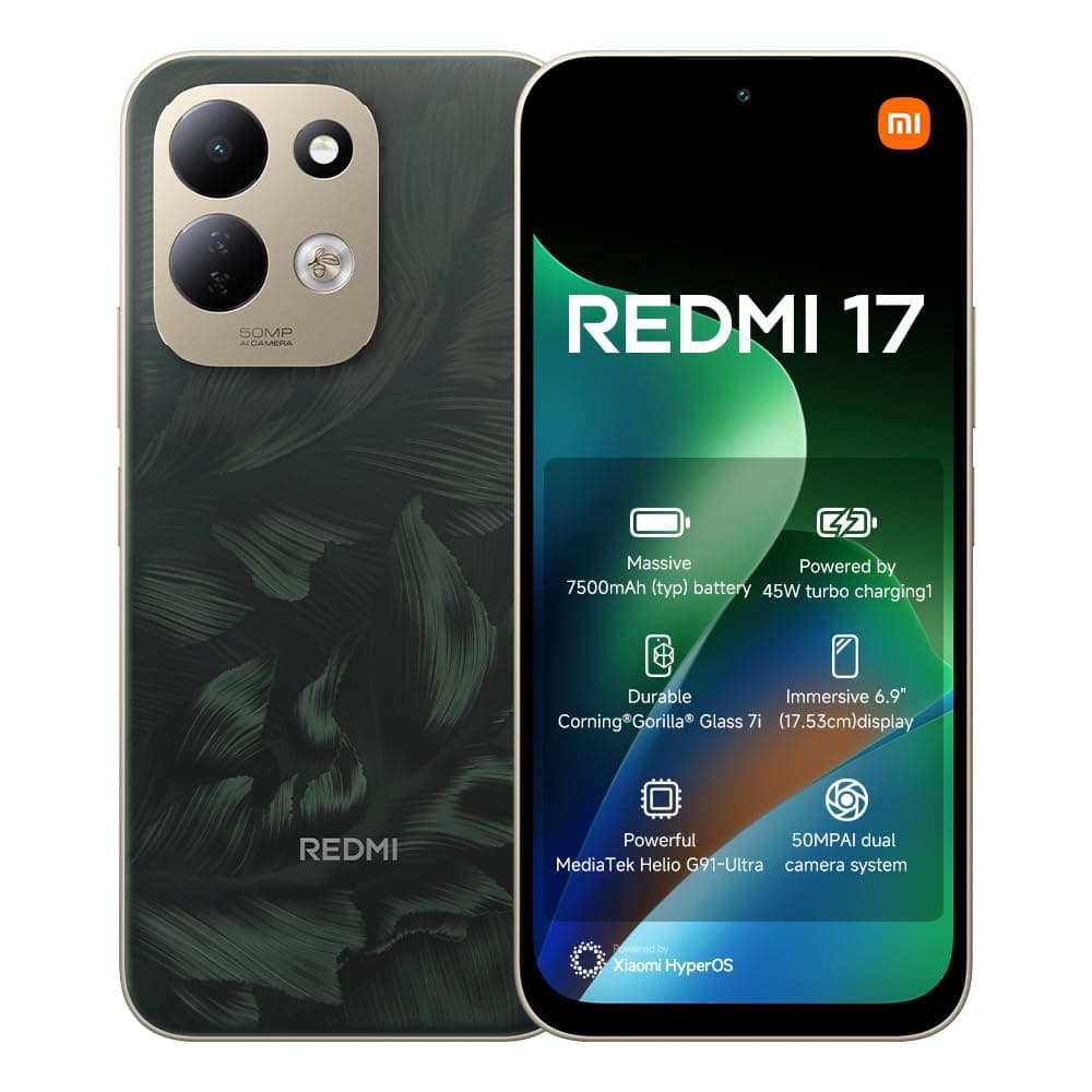 Redmi 17 Dual SIM – 4GB RAM, 128GB Storage, 4G, Oak Green - Global Version
