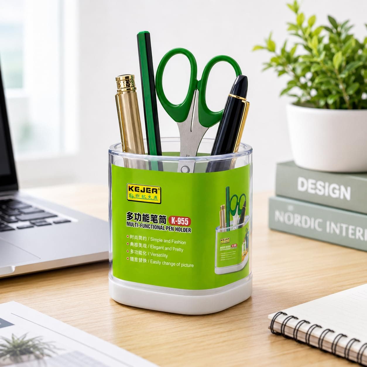 High Quality Plastic Pen Holder, Desk Organizer for Office, Home & School, Stationery Storage Box for Pens, Pencils & Accessories