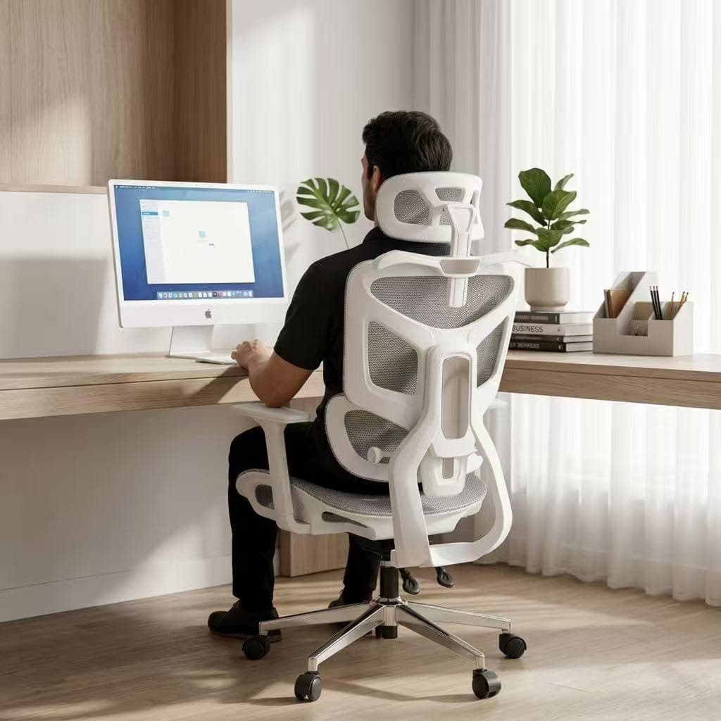 Ergonomic Office Chair,Breathable Mesh Gaming Chair, 400LBS High Back,Adjustable Back support Headrest,3D Armrests,Adaptive Dual Lumbar Support,135°Reclining Computer Desk Chair for Home Office