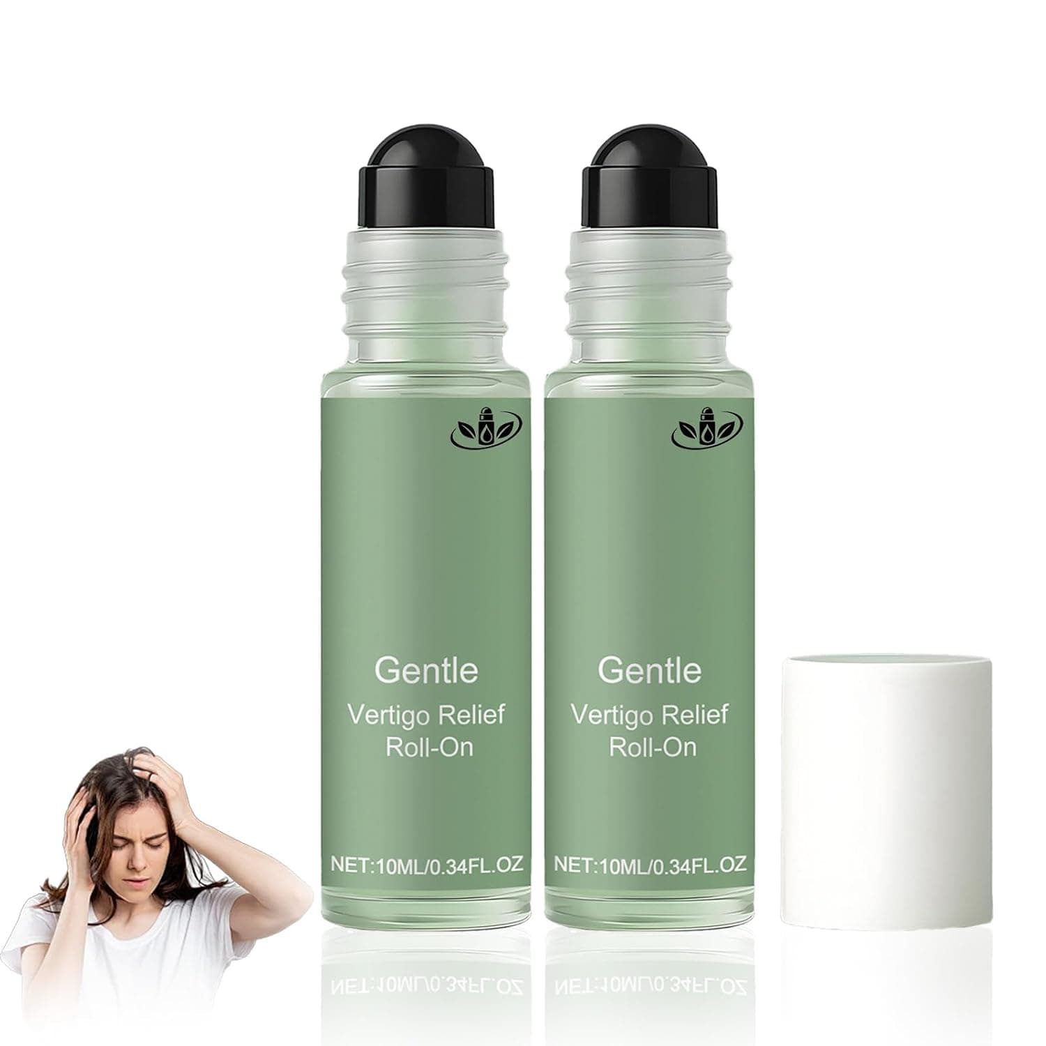 2 PCS Anti-Dizzy Roll-On - Fast Acting for Vertigo and Dizziness Comfort - Portable Travel Size Set - Rollerball with Fresh Scent for Daily Comfort, Easy Application