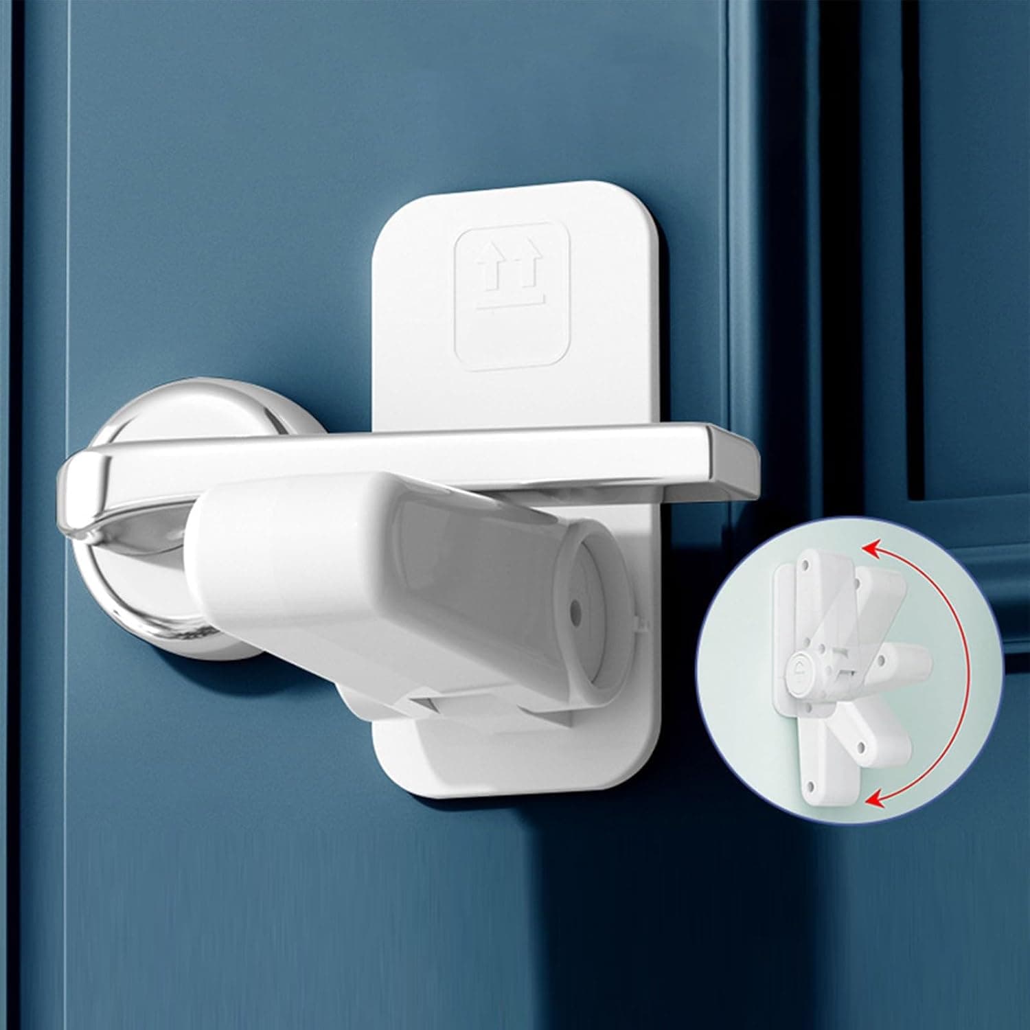 ZERIFAM Door Lever Lock - Child Door Lever Lock,6Pack Multifunctional No-Drilling Anti Opening Door Stop, Door Handle Safety Lock For Protecting Children And Pets.