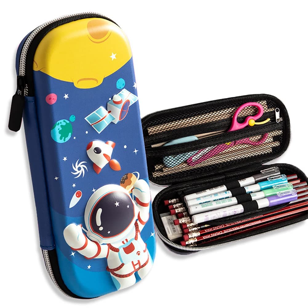 Pencil Case for Boys, 3D Cartoon Storage Pouch, Pen Holder for School Kids Large, Capacity Storage Box, Children's Student Gift Stationery Box