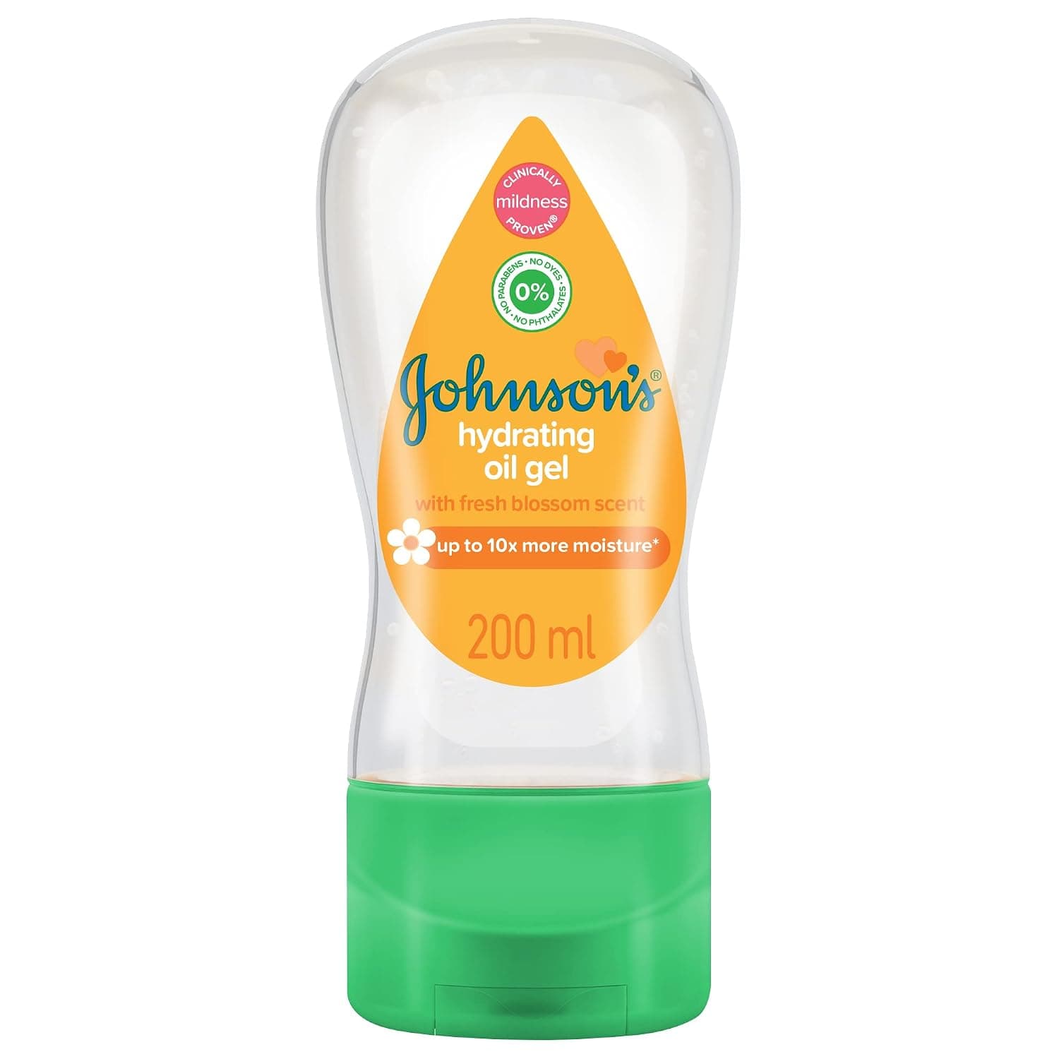 Johnson's Baby Hydrating Oil Gel 200ml – With Fresh Blossom Scent, Locks in Moisture, Keeps Baby’s Skin Soft, Smooth & Comfortably Moisturized