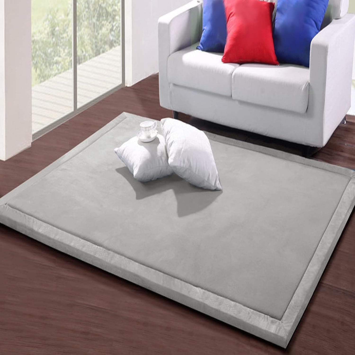 Coral Velvet Non Slip Area Rug for Bedroom Dorm Yoga Living Room Nursery & Classroom Soft Crawling Mat 80x180cm Home Decor Essential