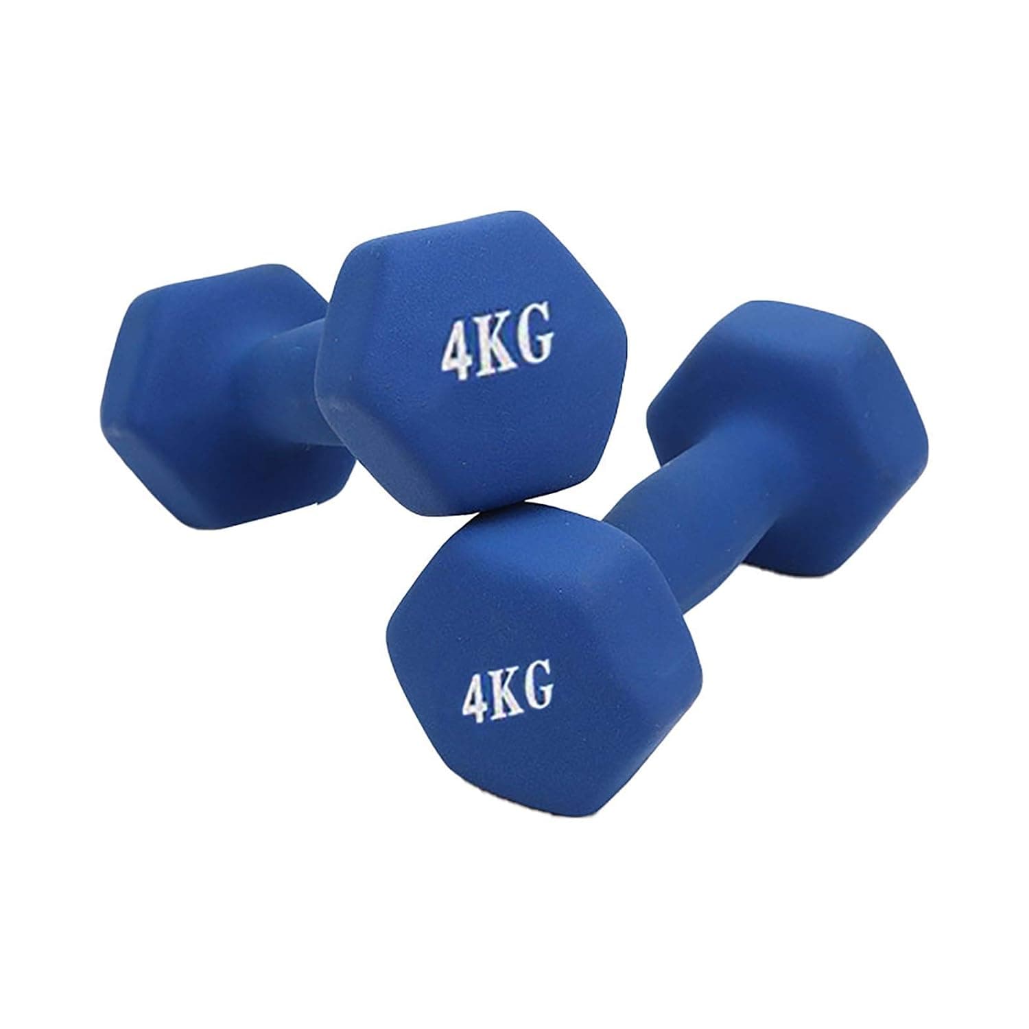 Hexagon Dumbbell, Exercise & Fitness Dumbbells For Body Building/Sculpting Workout/Weight Loss, Home Gym Training Equipment For Men Women Beginners, Blue (Color : Blue, Size : 4kg*2)