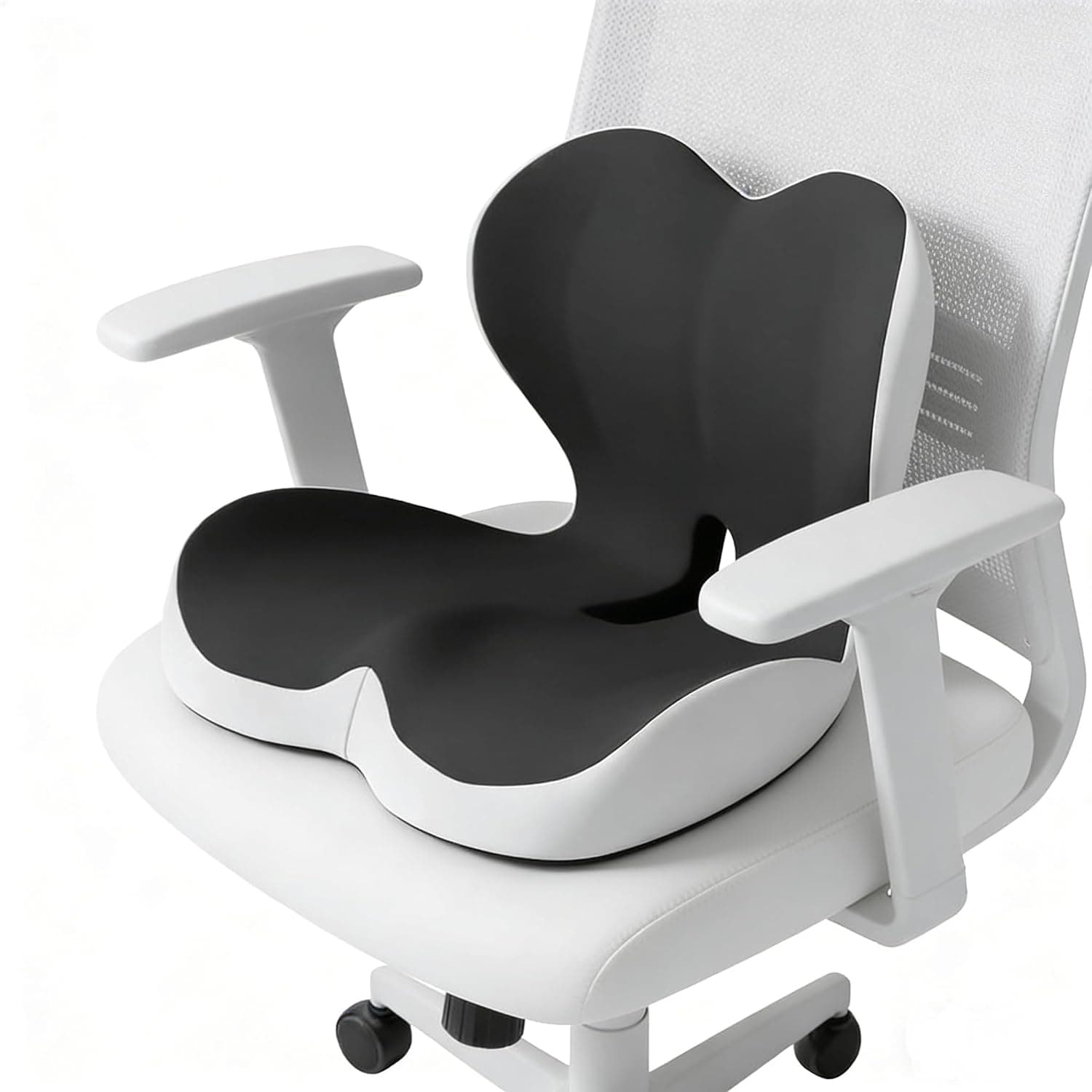 LEFAFA Lumbar Support Pillow, Memory Foam Seat Cushions Back Support Pillows, Lumbar Backrest Cushion with Washable Cover Memory Foam for Office Chair, Car, Wheelchair, Home, Office