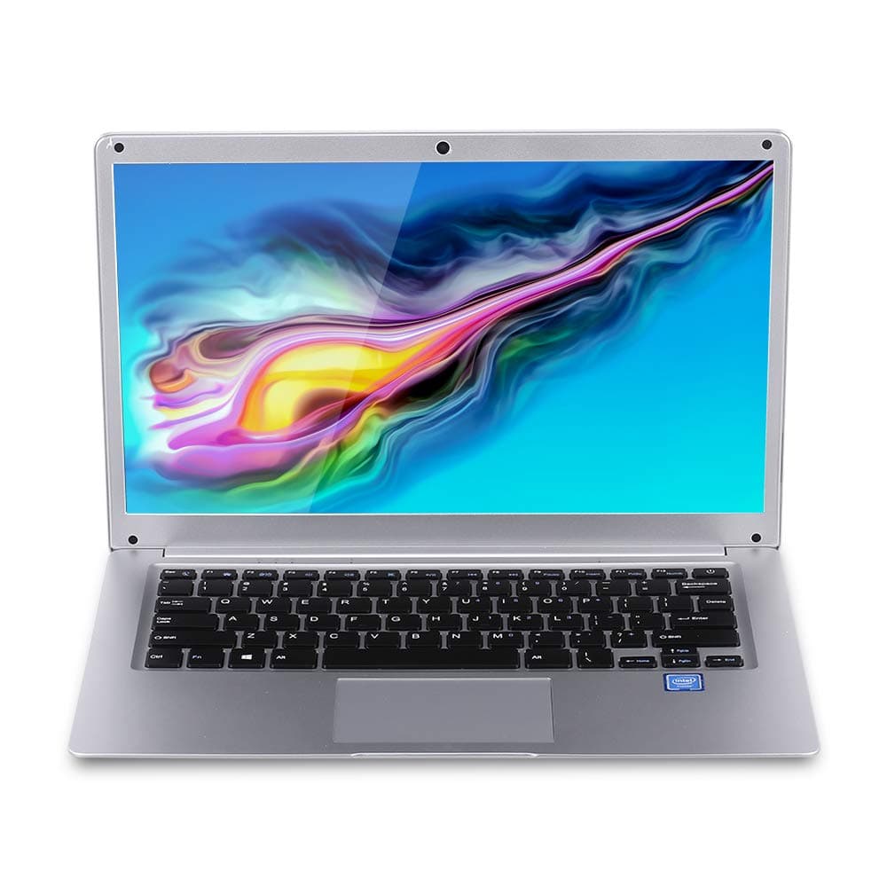 Laptop, Andoer 14.1 inch Laptop Intel J3455 Processor 8GB DDR3 128GB SSD 1920 * 1080 Resolution Portable Business Office Laptop Silver EU Plug