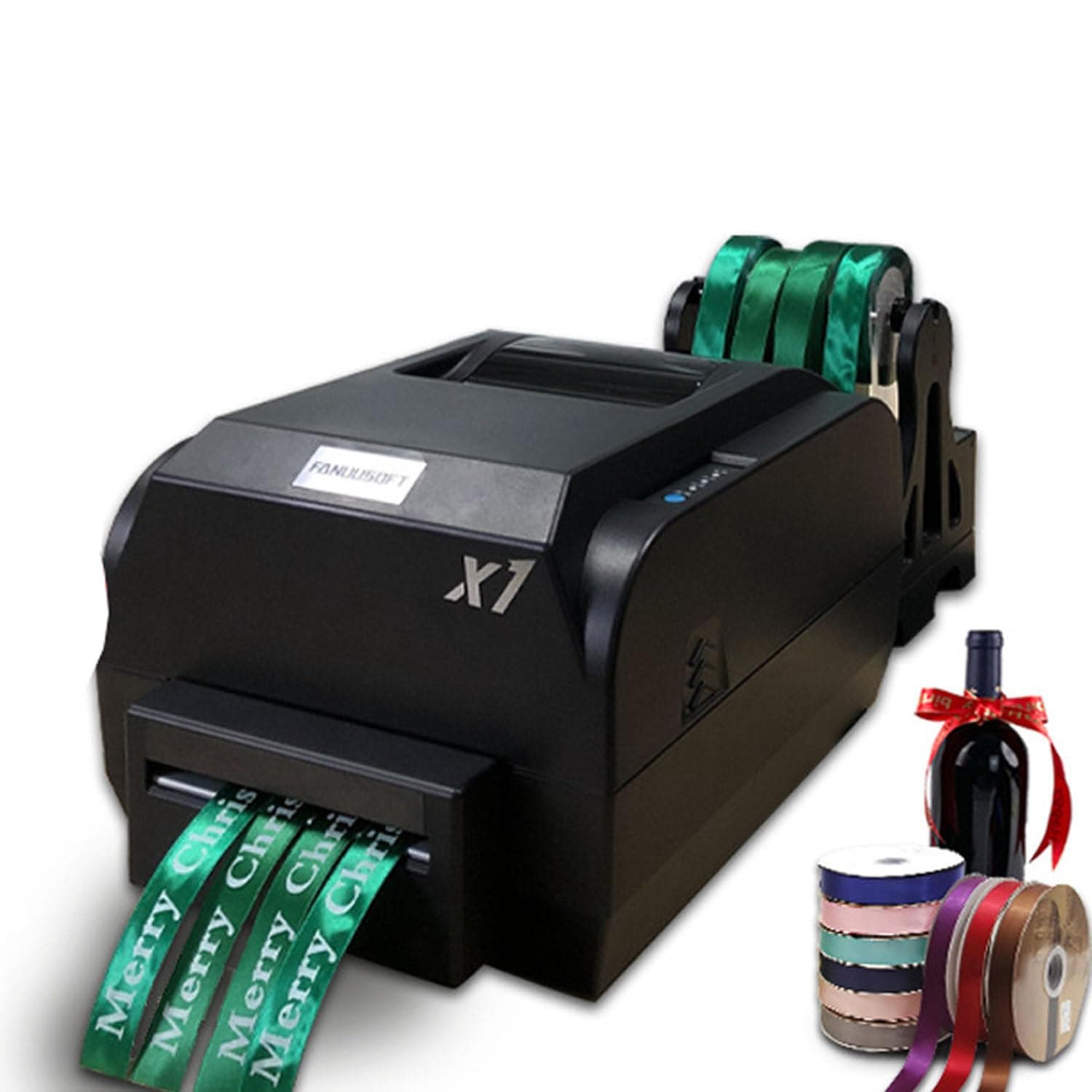 Satin Ribbon Printing Machine,Digital Ribbon Printer, Label Printer Foil Stamping Printing Machine for Gift Wrapping,Supports Languages for Party