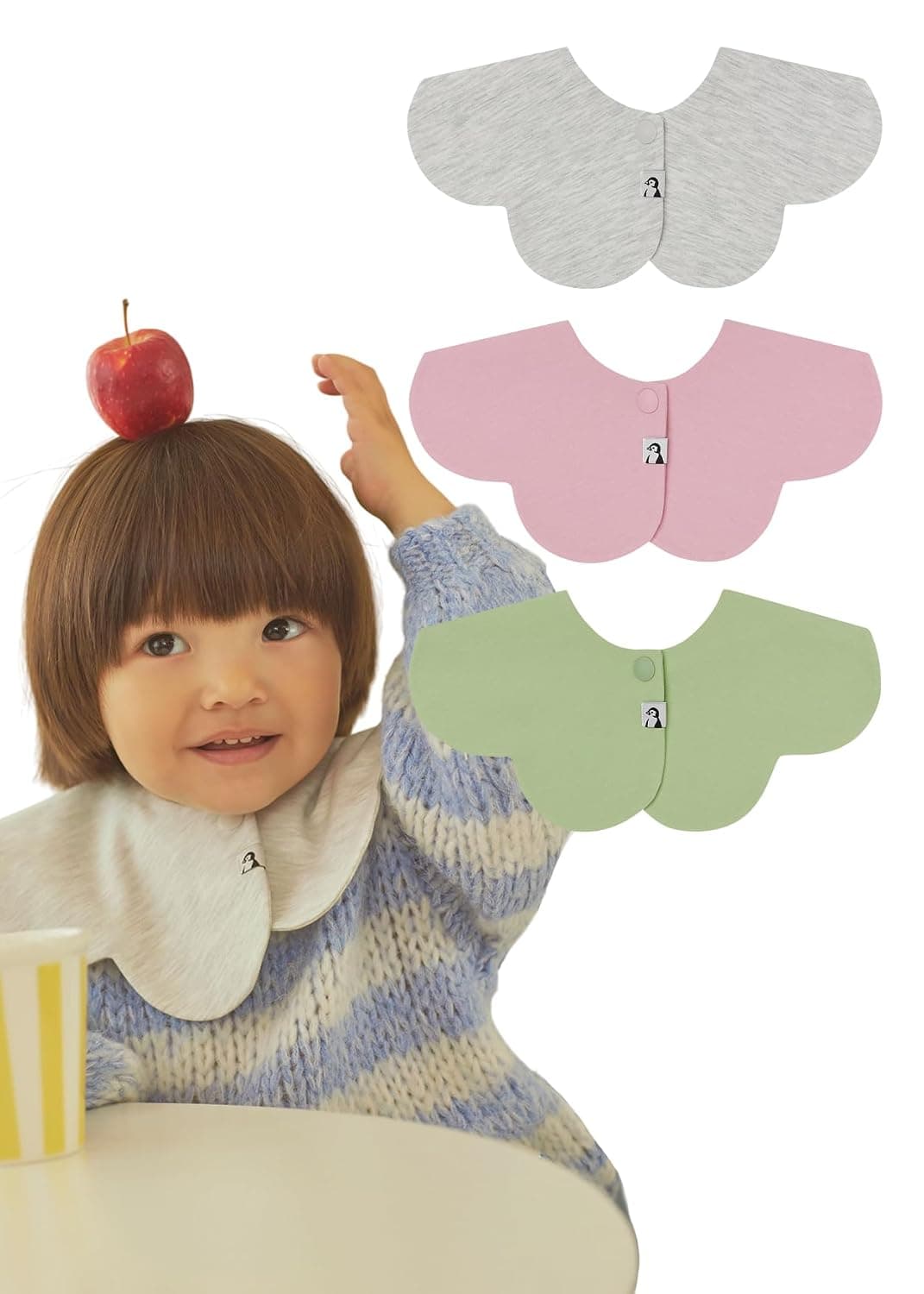 Konny Baby Bibs 5-Pack, 360 Rotate, Soft and Absorbent Bandana Drooling for Boys Girls