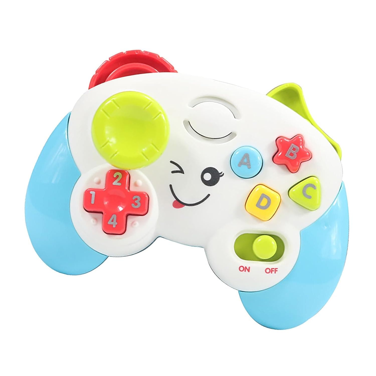 Cryfokt Baby Game Controller Colorful Light Music Toy for Infants Toddler Educational Remote ABS PP 8.27" X 6.3" X 3.15"