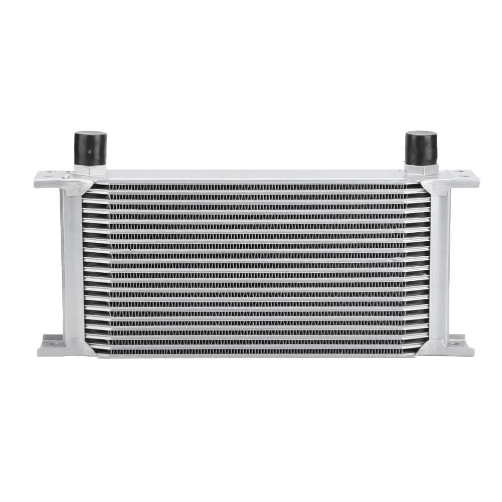 Engine Oil Cooler, 19-Row British Type Silver Oil Radiator Cooling Radiator for Vehicle Motor Engine Cooling System
