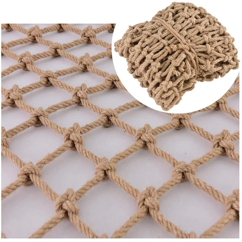 Kids & Pets Safety Net – Hemp Decorative Rope for Balconies, Patios & Outdoor Use – Ideal for Cats, Children, Safety Ber, Hammock Net, Play Area Protection