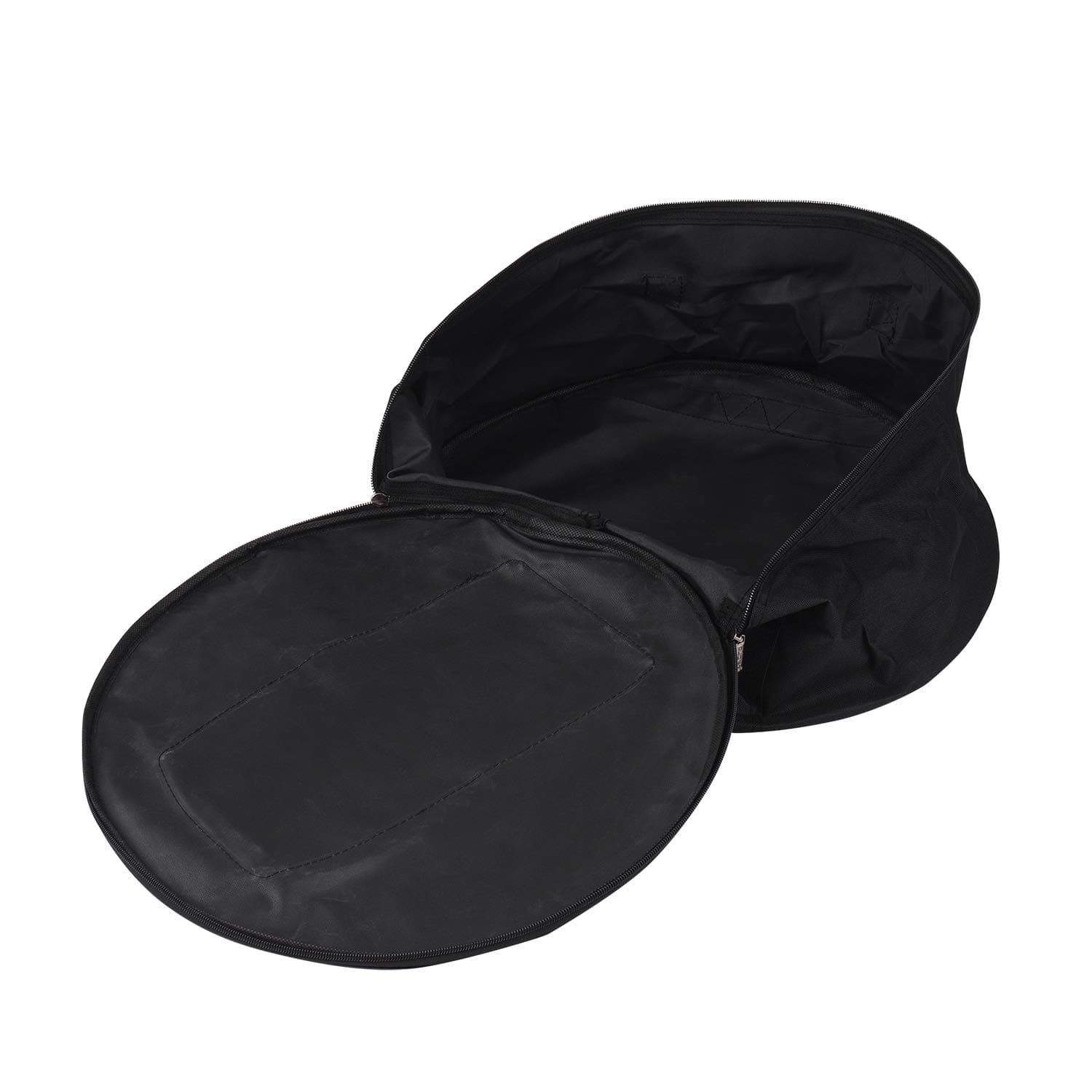 Compact Snare Drum Bag Backpack Case with Shoulder Strap Outside Pockets Musical Instrument Accessory Black