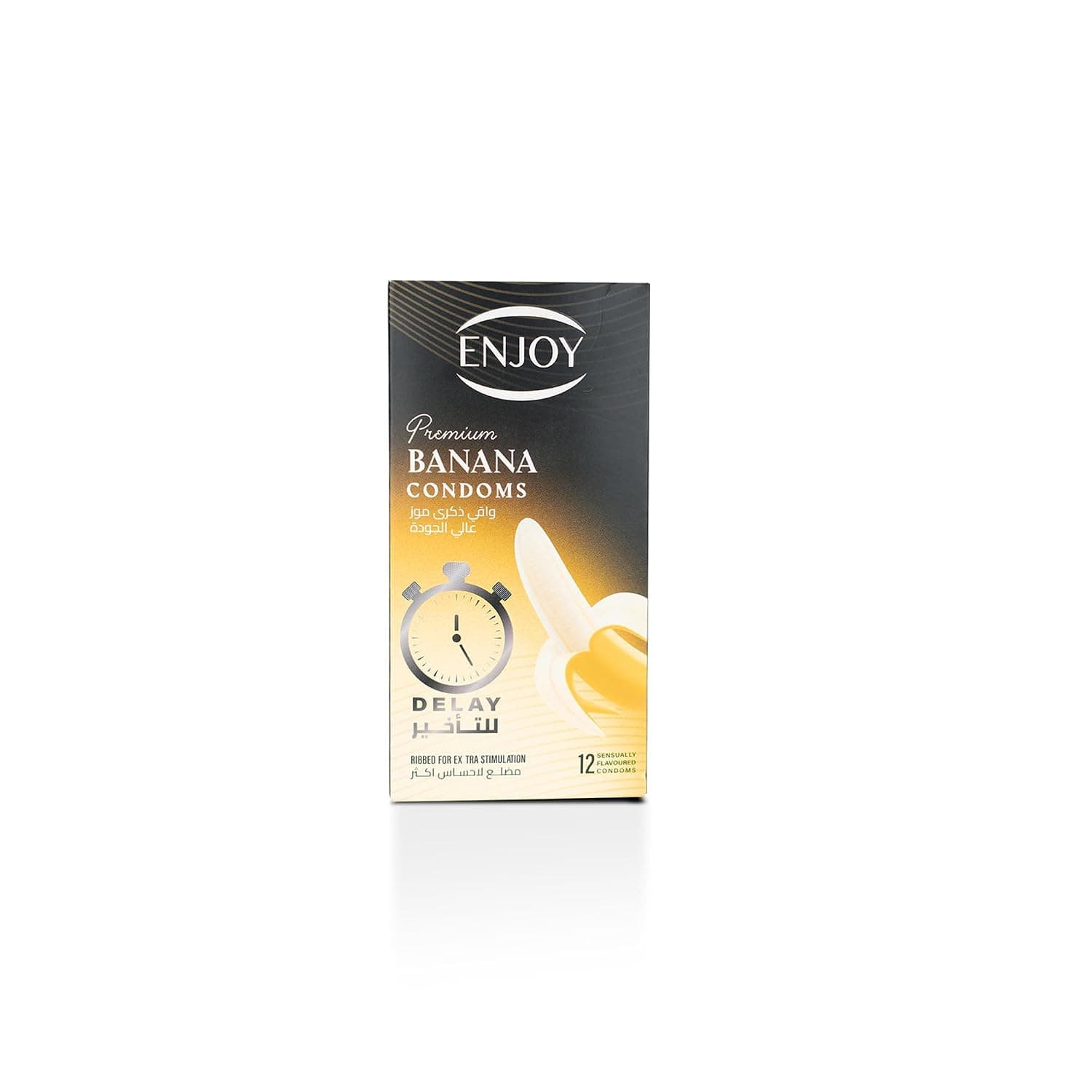 Enjoy Banana Flavour Premium Delay Condoms 12-Piece