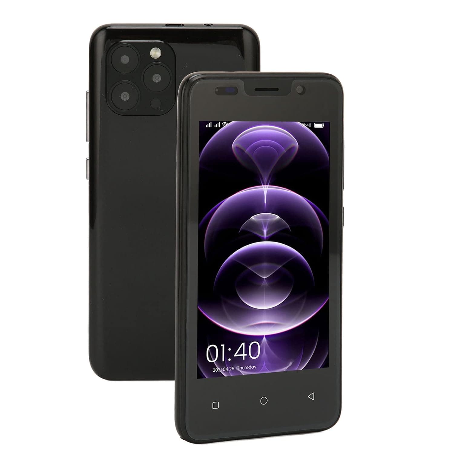 iP13 Pro Unlocked Smartphones, for Android 6 Cheap Cell Phones, 4.66" HD Screen Unlocked Cell Phone, Dual SIM, Dual Camera, Ultra Thin, Face Unlock, 2GB 32GB, 3200mAh, Support T Mobile, ATT(Black)