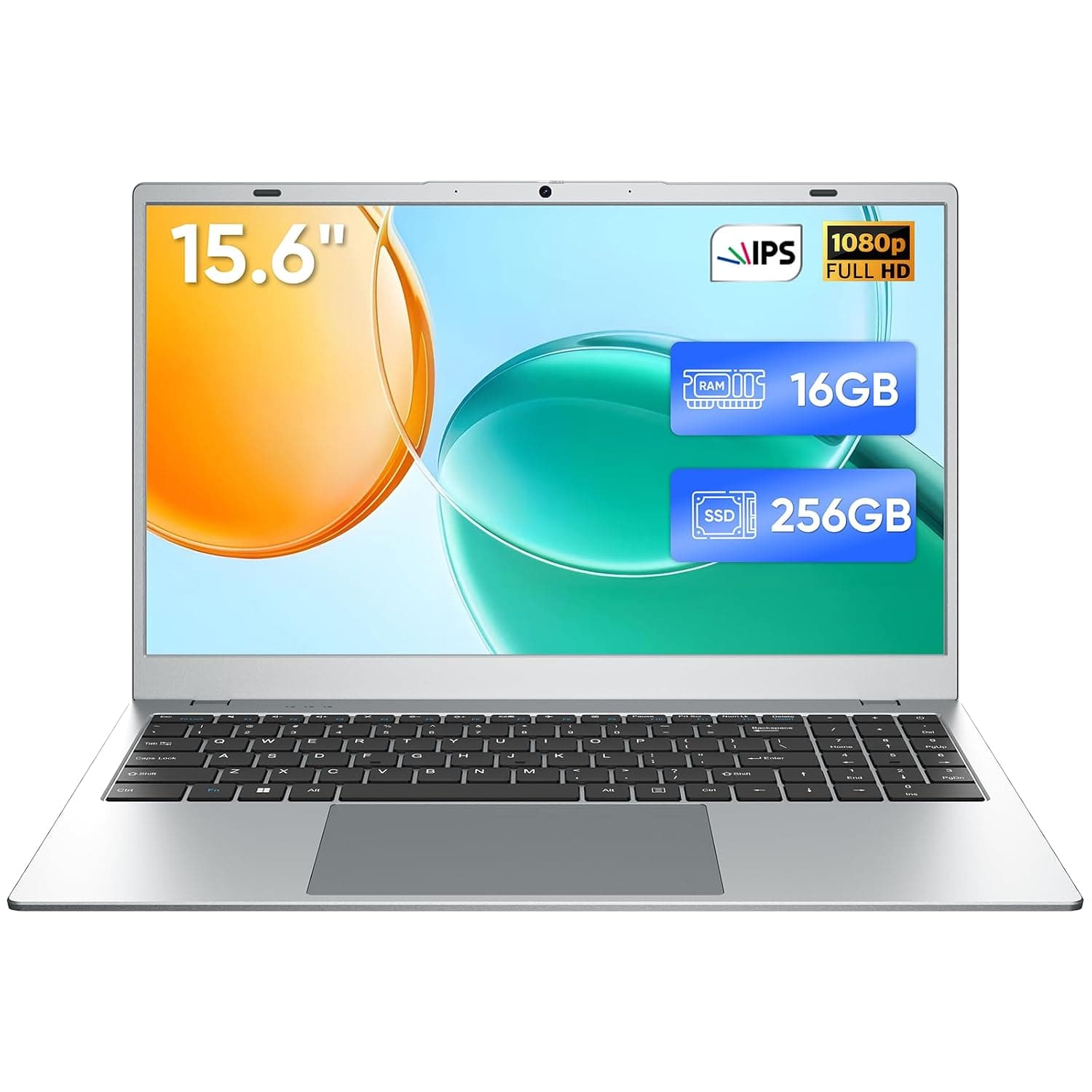2026 Lightweight15.6” Laptop 16GB RAM 256GB SSD for Work School Home,Silver | Intel 6500Y(Beats N5095 up to 3.4GHz), 15.6 Inch 1080P IPS Display, WiFi 5,Bluetooth 5.2
