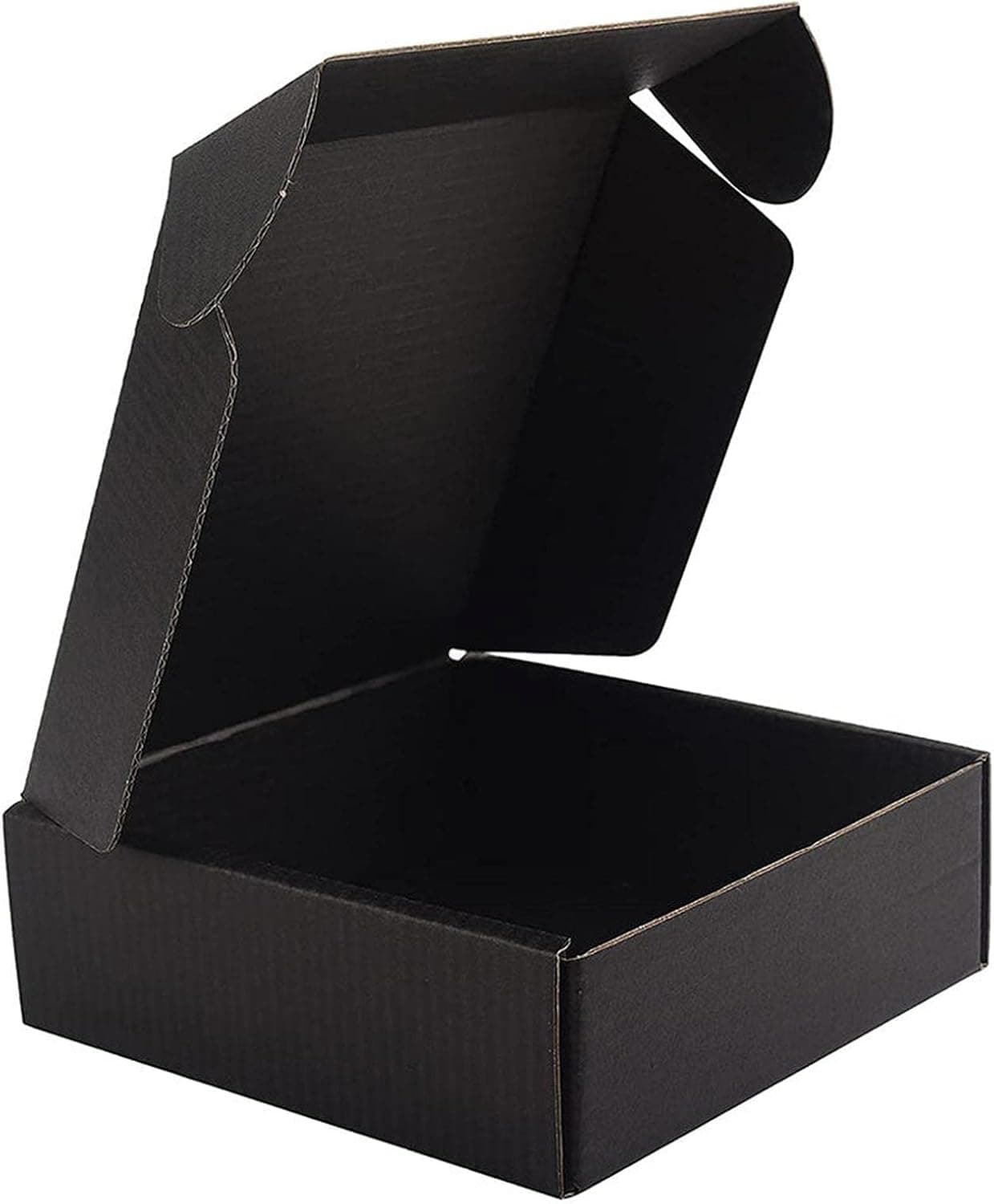 Small Black Shipping Pack of 25 – 28x28.8x10 CM Corrugated Cardboard Mailers for Small Business, Packaging, Storage, Gift Wrapping, Craft, Mailing, Recyclable Eco-Friendly
