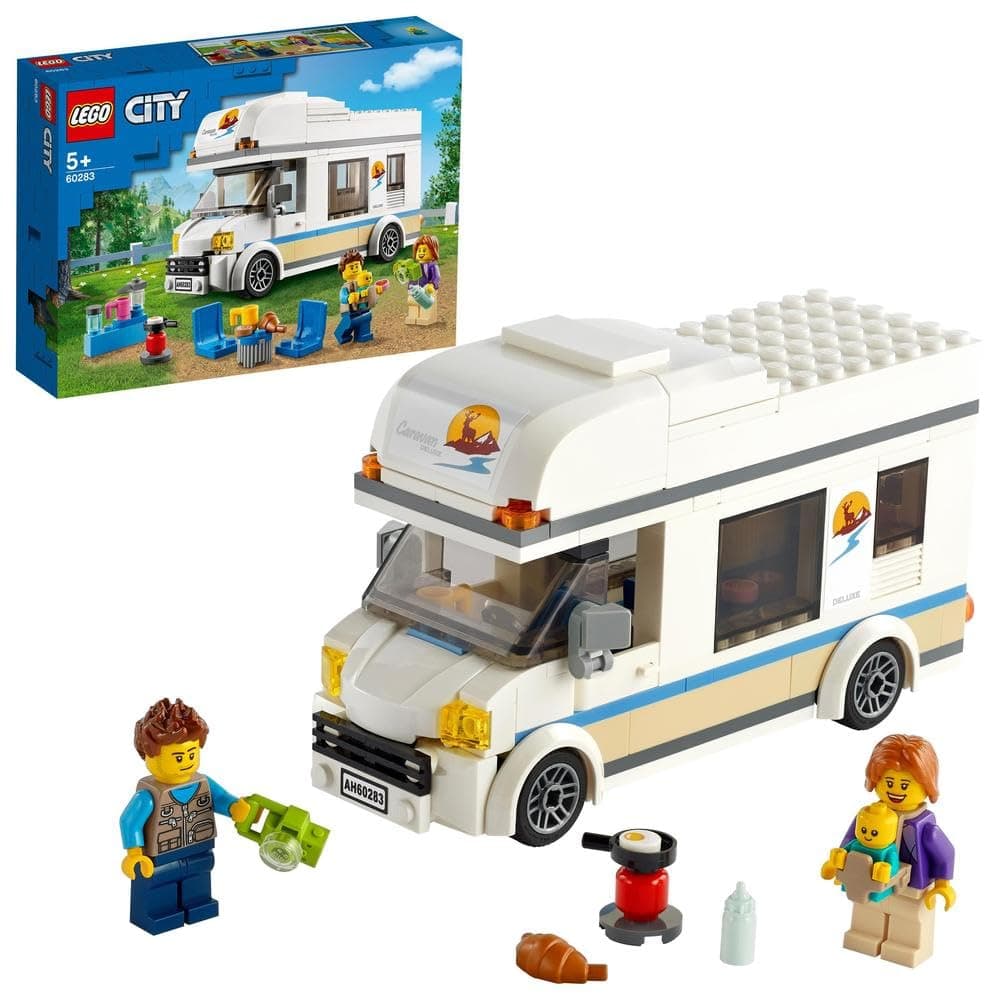 LEGO City Great Vehicles Holiday Camper Van Toy Car for Kids Aged 5 Plus Years Old, Caravan Motorhome Summer Sets, Gift Idea 60283