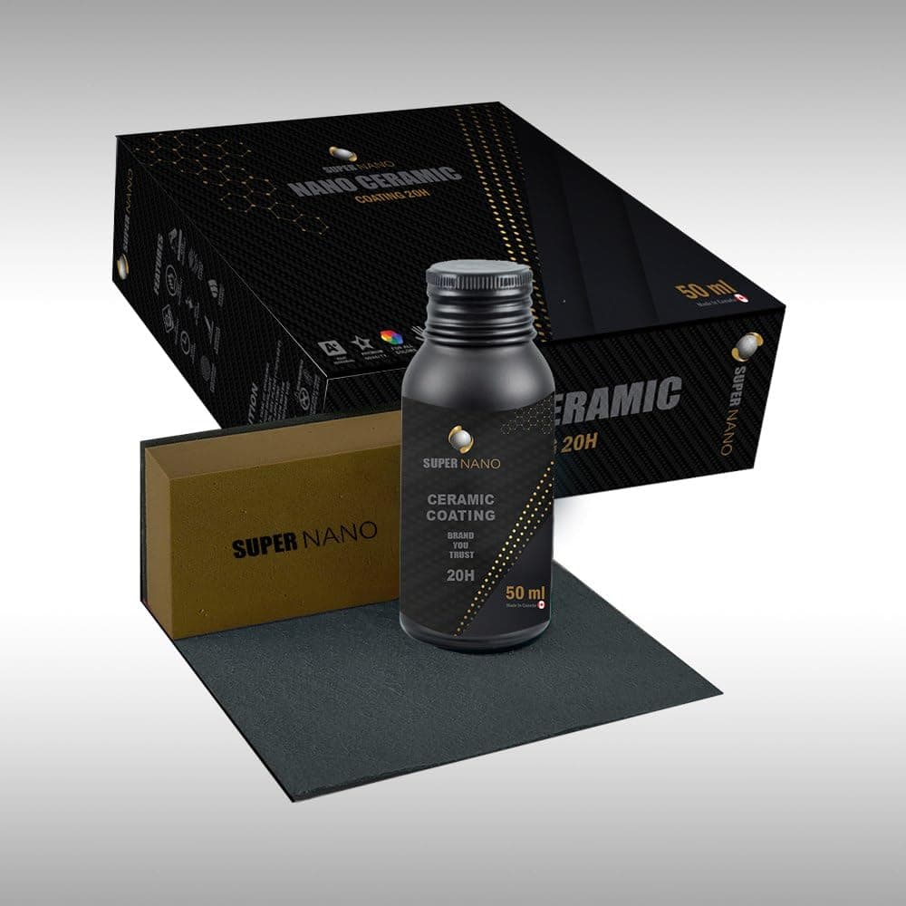 Super Nano Canadian Nano Ceramic 50ml Car Care Kit Nano Ceramic Car Care Kit Works to Protect Paint from Scratches and Gives It Shine Exterior Nano Ceramic Coating with Warranty (Nano Ceramic 20H)