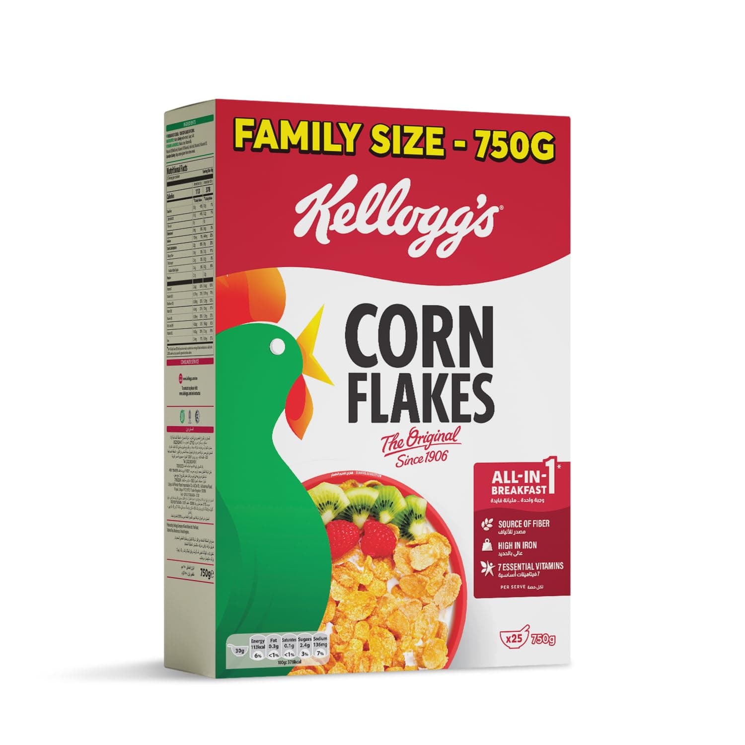 Kellogg's Corn Flakes Cereal The Original, 750 g, Yellow