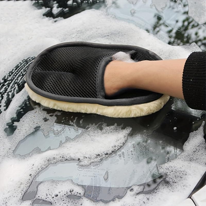6x10 Inch Microfiber Car Cleaning Gloves Soft Gentle Auto Detailing Gloves Dust Removal Polishing Glove for Car Maintenance Wash Care Valentine's Day Gift for Drivers