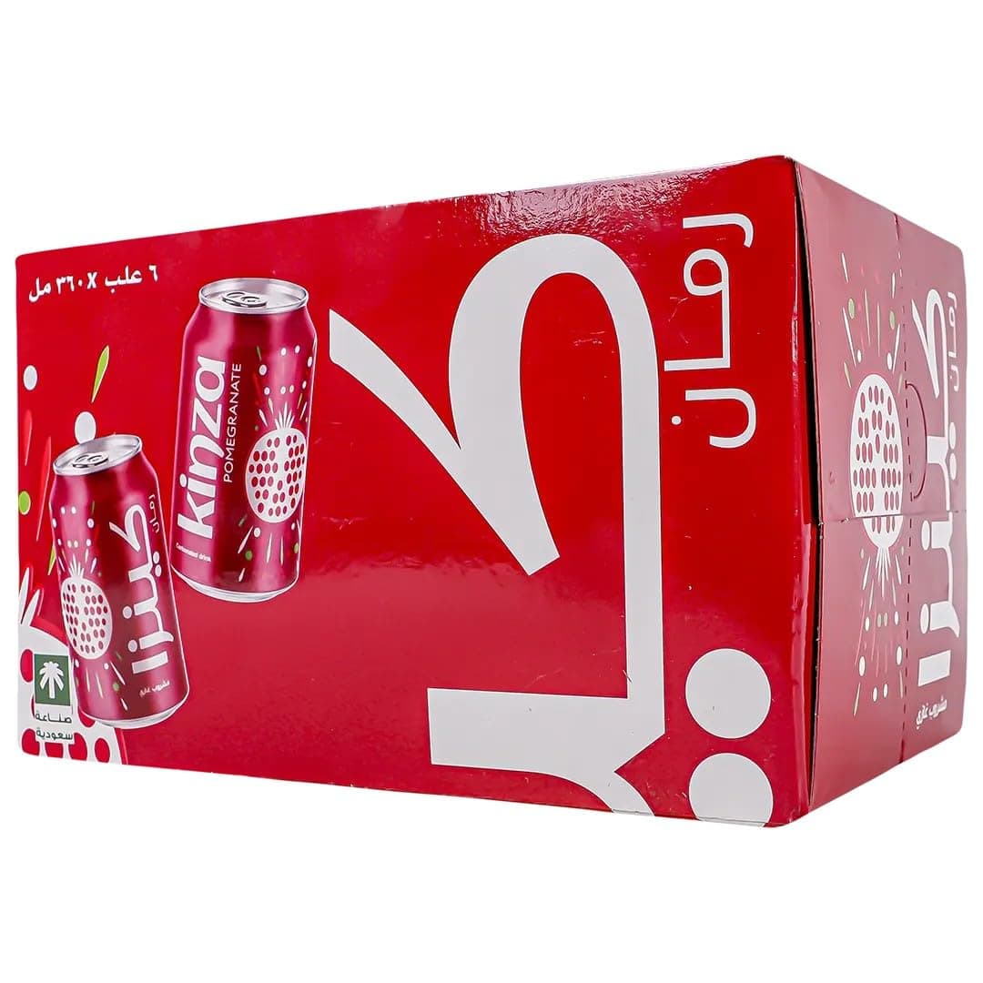 Kinza Pomegranate Carbonated Soft Drink, 360 ml x 6
