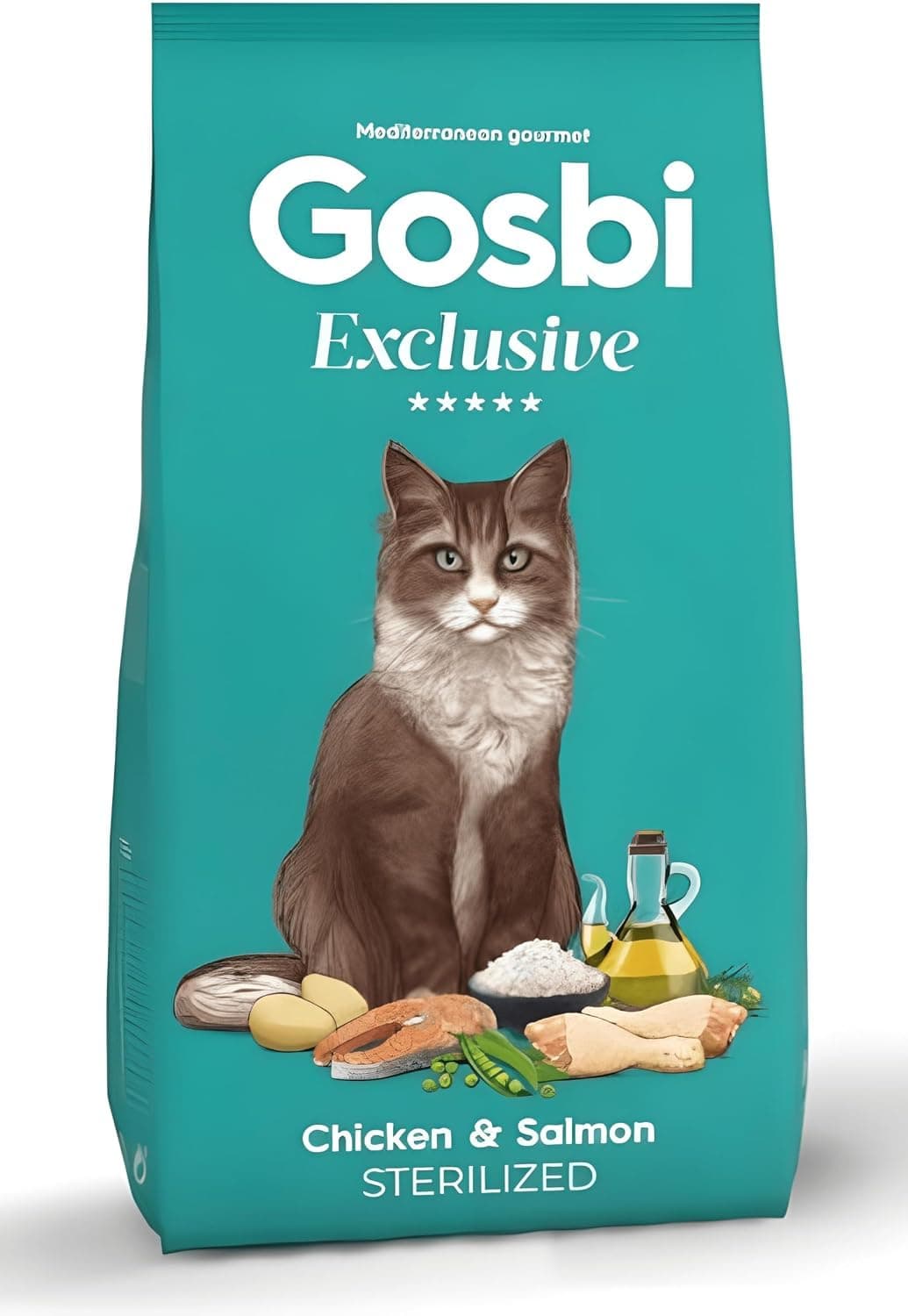 Gosbi Exclusive Sterilized Chicken and Salmon Dry Cat Food 6 kg