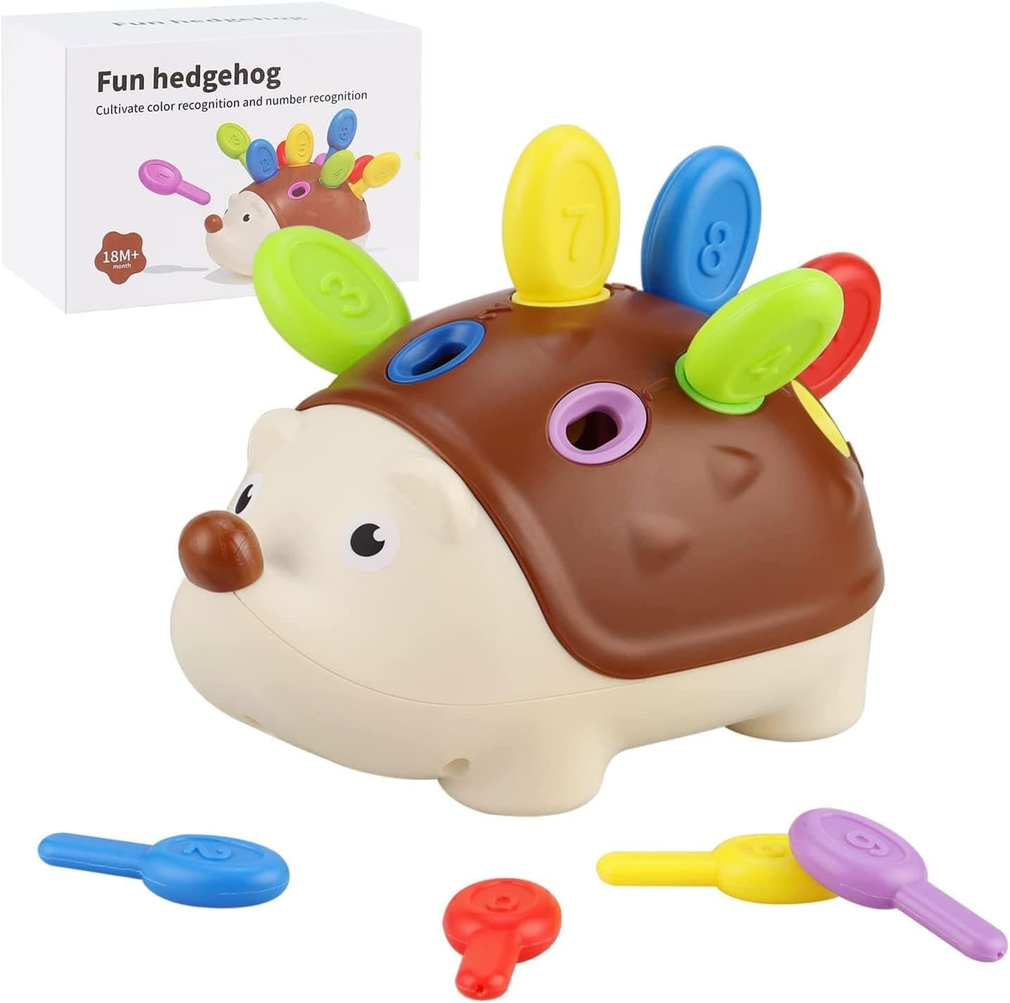 XICEN Toddlers Montessori Educational Toys, Fine Motor Skills Toys for 1-2 Year Old, Spike the Fine Motor Hedgehog, Development Infant Gifts, Educational Toy for Kids
