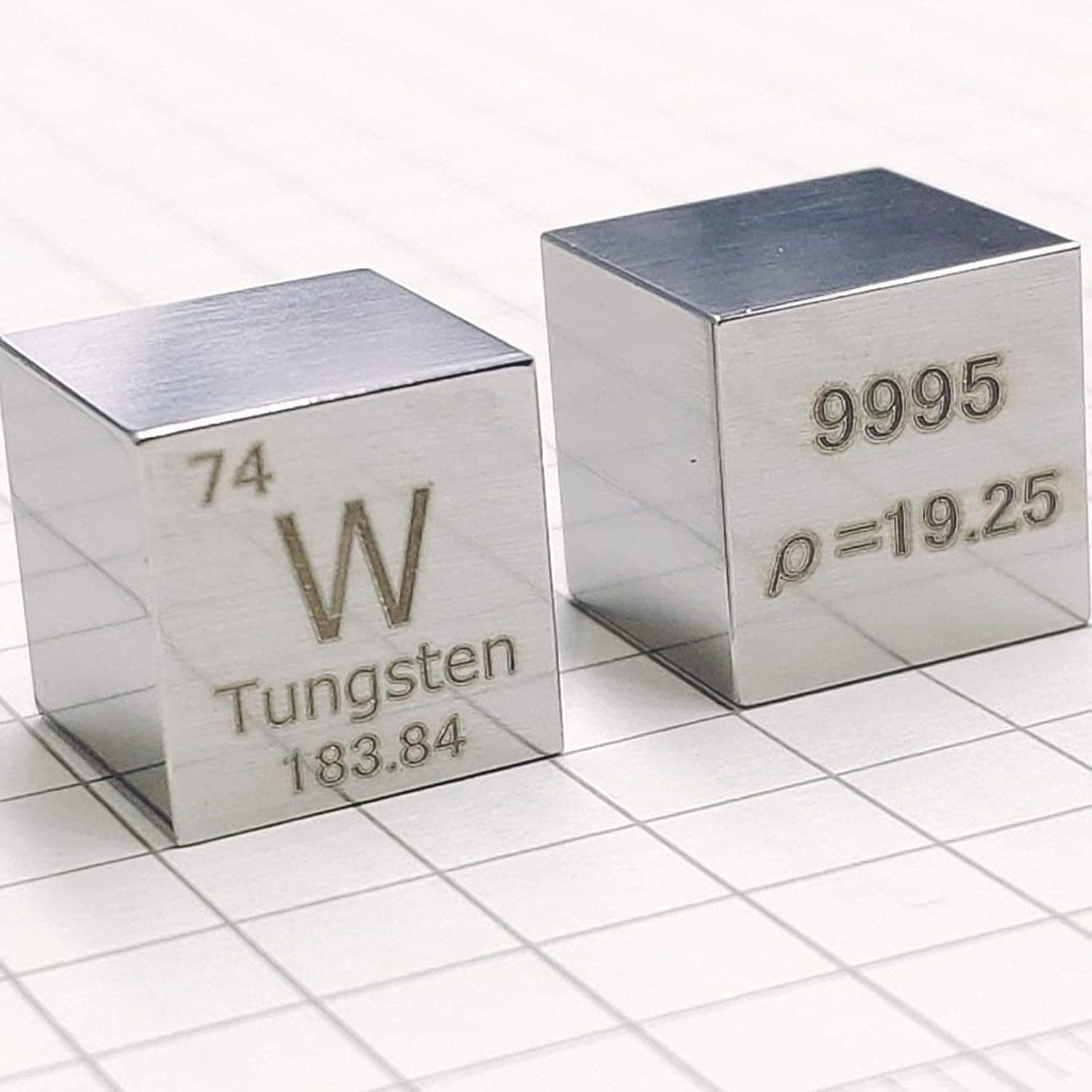 10 mm Tungsten Metal Cube 99.99% Pure for Lab Experiment Material, Personal Hobbies and Collection 1pcs