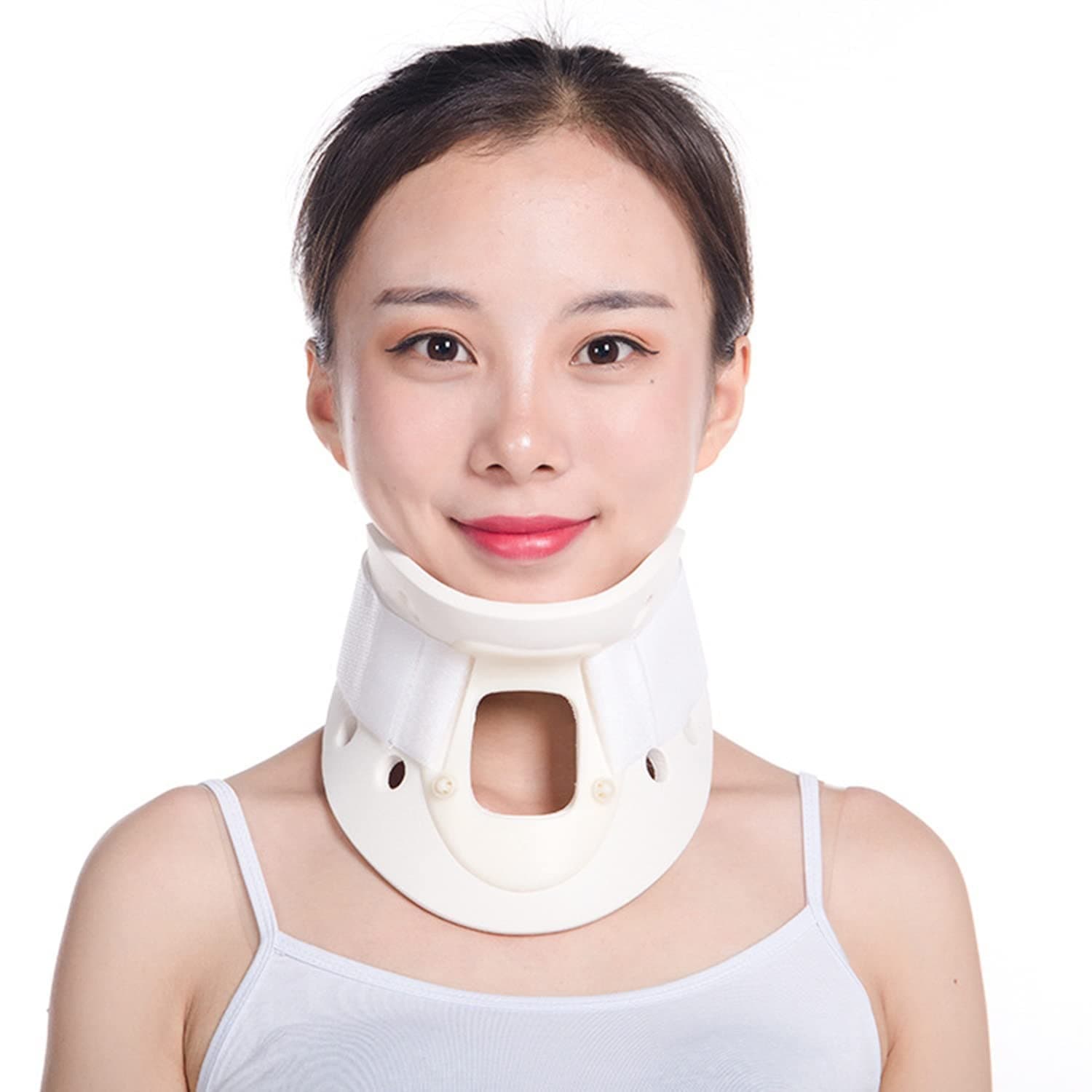 Adjustable Cervical Collar Neck Stretcher Collar Cervical Neck Traction Device Neck Brace Soft Cervical Support for Vertebrae Neck Pain Relief (Size : S)