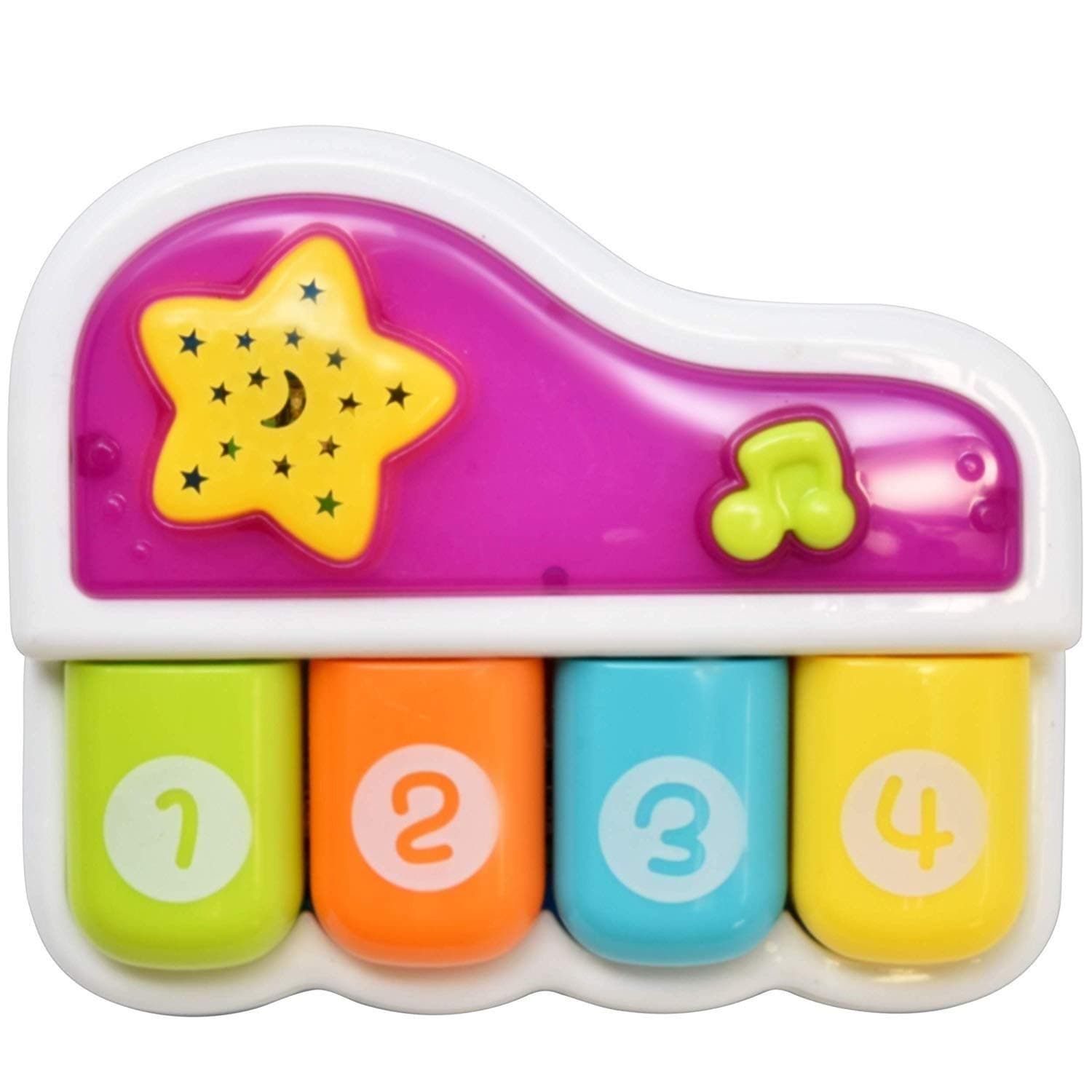WEofferwhatYOUwant Baby Piano - Portable Musical Toy for Infants & Toddlers - Interactive Piano with Lights, Songs & Learning Modes - Baby Music Instrument Travel Size for Babies 6+ Months
