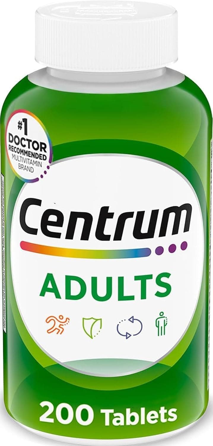 Centrum Adult Multivitamin/Minerals Supplement with Antioxidants, Zinc and B Vitamins - 200 Count