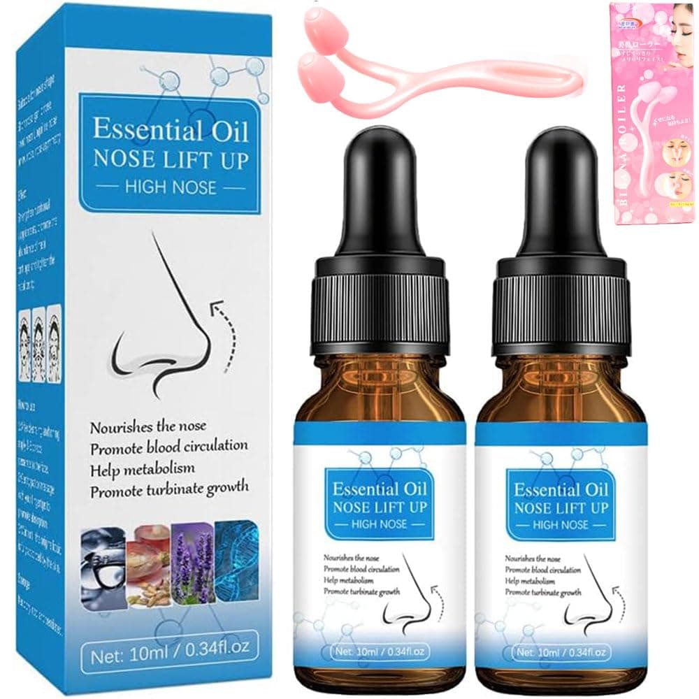 Nose Up Heighten Rhinoplasty Essential Oil - Charming Women Nose Repair Massage - Lift Up Care Beauty, with Nose Clip Massager