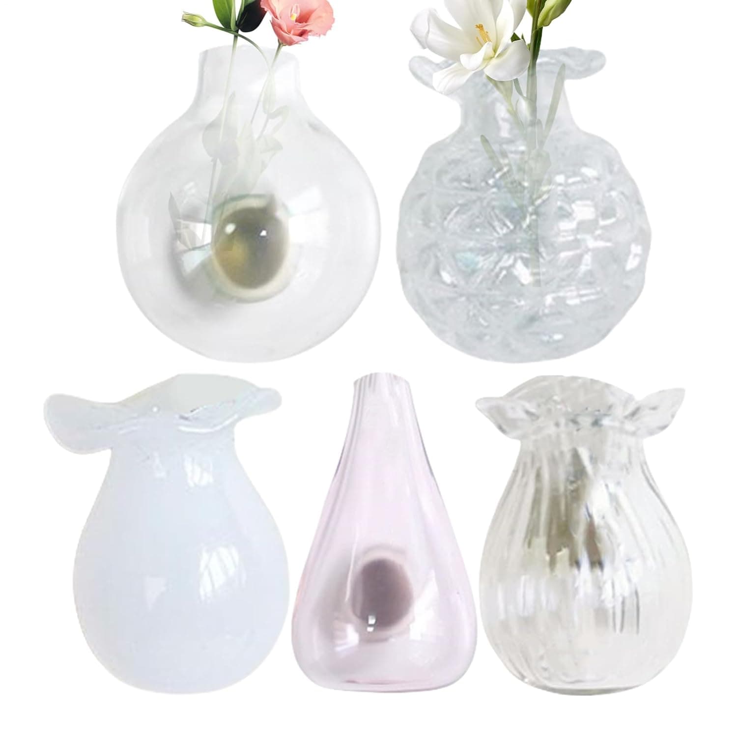 مغناطيس ثلاجة المزهرية، مغناطيس السبورة البيضاء - ملصقات مغناطيسية ثلاثية الابعاد للمزهريات من السيراميك لمكيفات الهواء والثلاجة وديكور المنزل