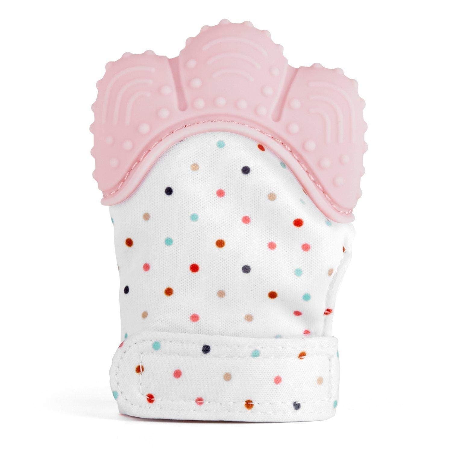 Baby Teething Mitten, Self Soothing Teether & Teething Pain Relief Toy and Prevent Scratches - One glove