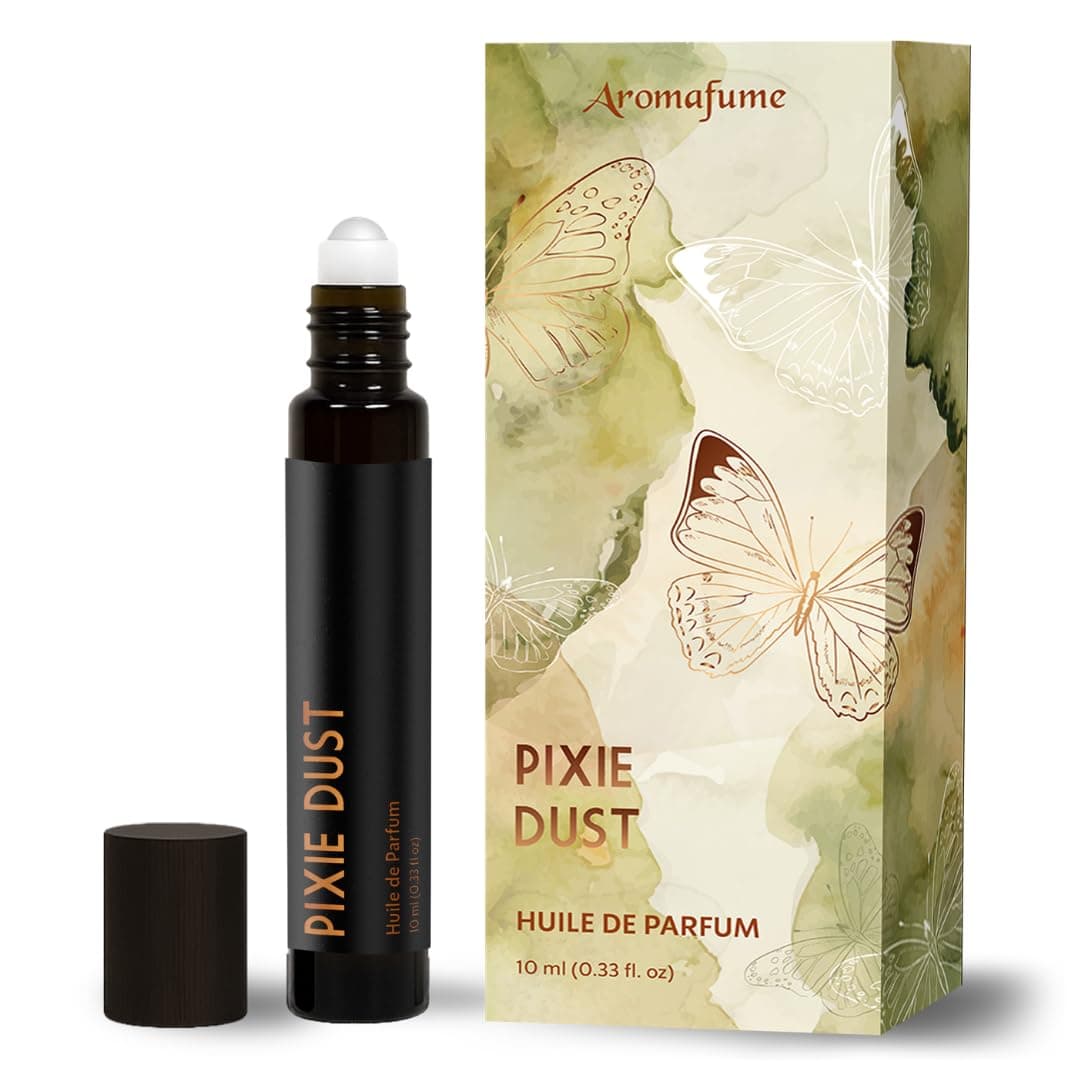 Pixie Dust | 10ml Perfume Oil Roll-On | Travel Size | Citrusy & Earthy | Bergamot, Lavender, Patchouli | Alcohol Free, Clean | Luxury Scent | Long Lasting Fragrance | Aromafume
