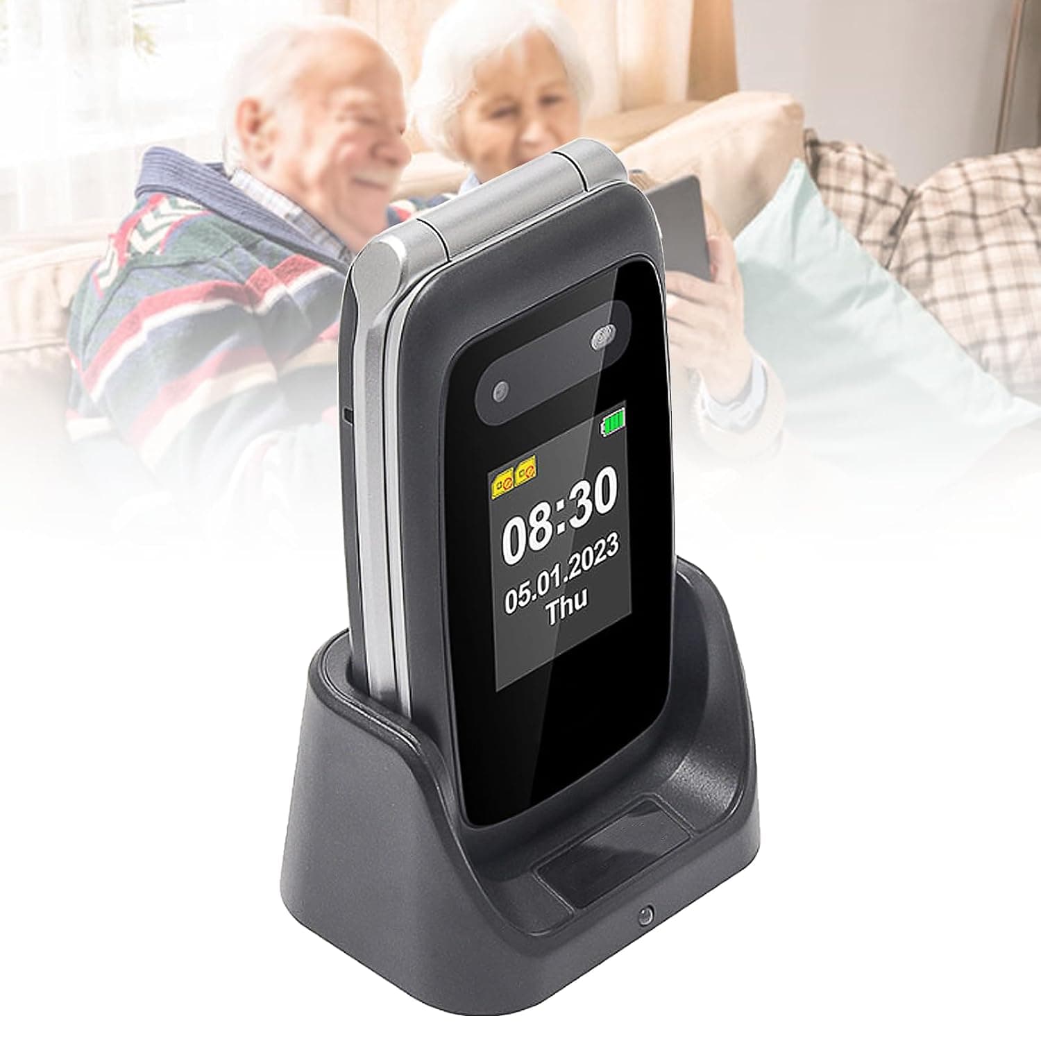Basic Mobile Phones for the Elderly and Kids, Unlocked Dumb Phones, Cell Phones Without Internet - with Big Buttons, MP3, MP4, Camera, Flashlight, SOS