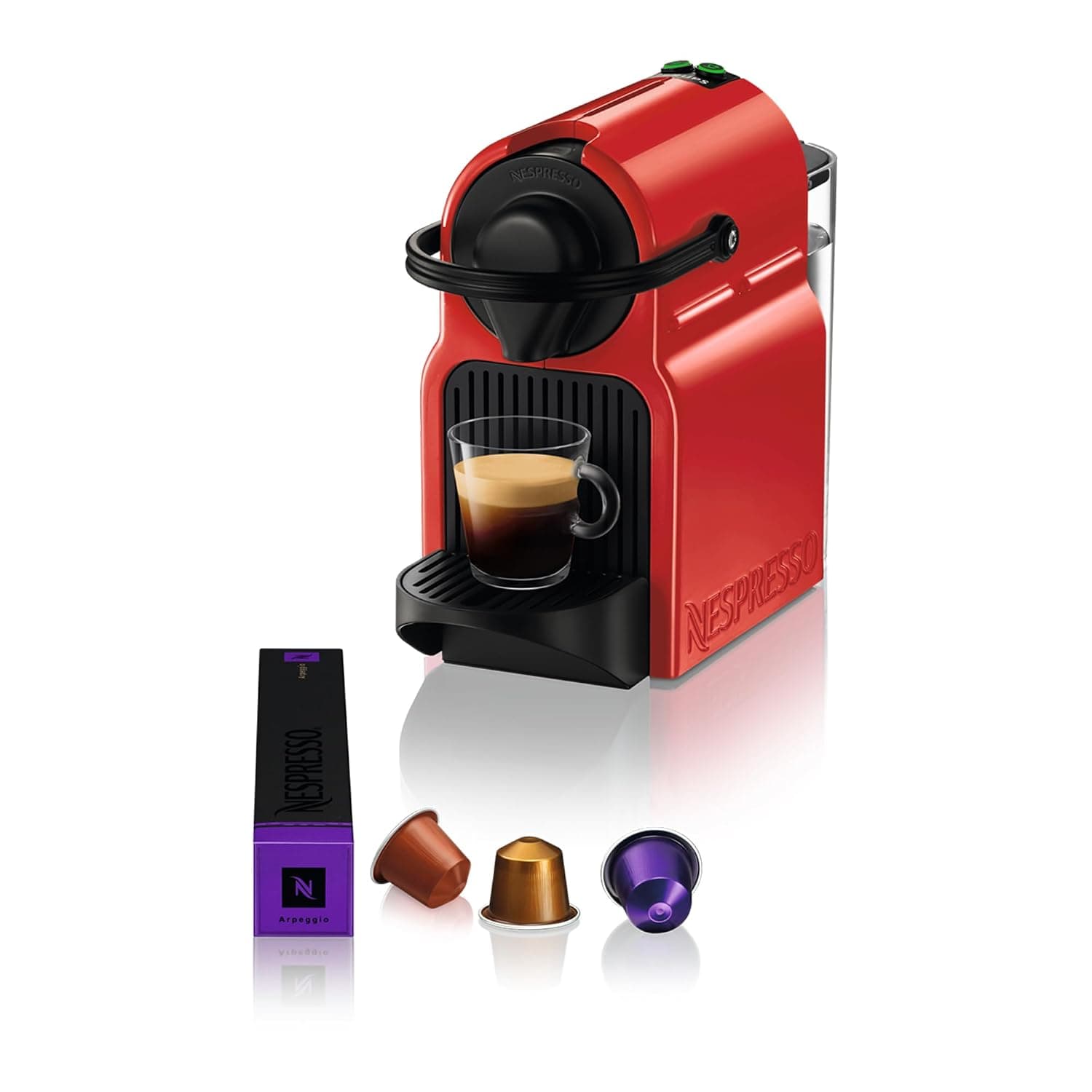 Nespresso Krups Inissia Ruby Red Capsule Coffee Machine