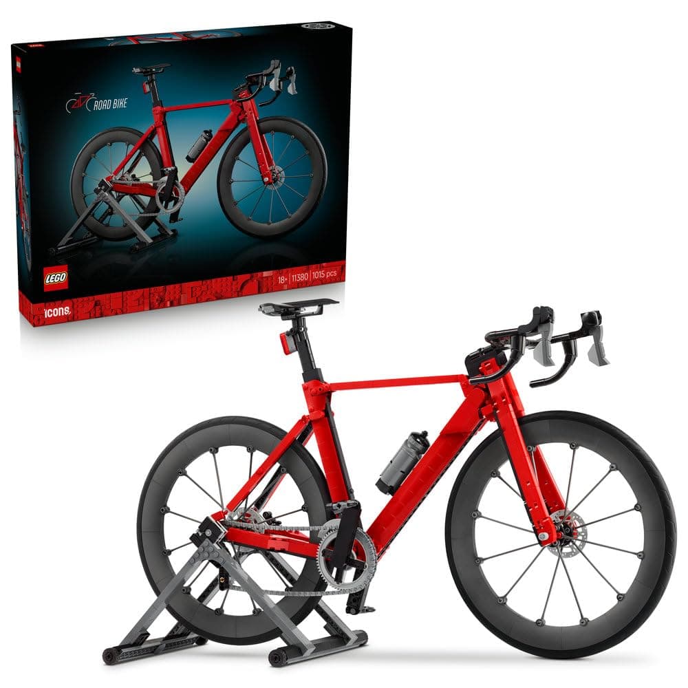 LEGO Icons Road Bike 11380 | Bike Model Kit for Adults, Rubber Tyres & Rear-Wheel Stand, Desk Decor, Sports Gift for Cycling Fans, 1,015 Pieces
